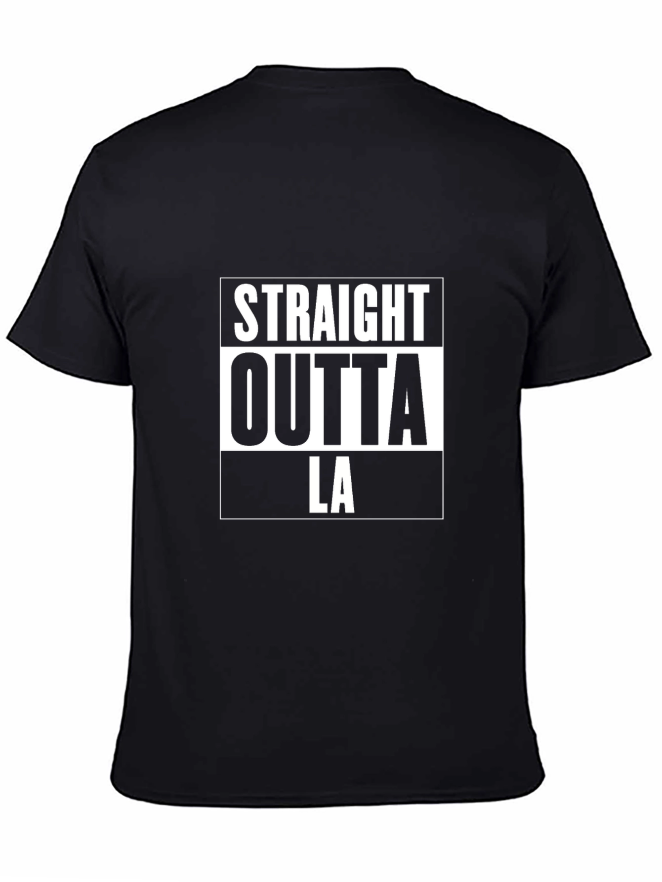 Straight Outta LA Black Graphic Tee