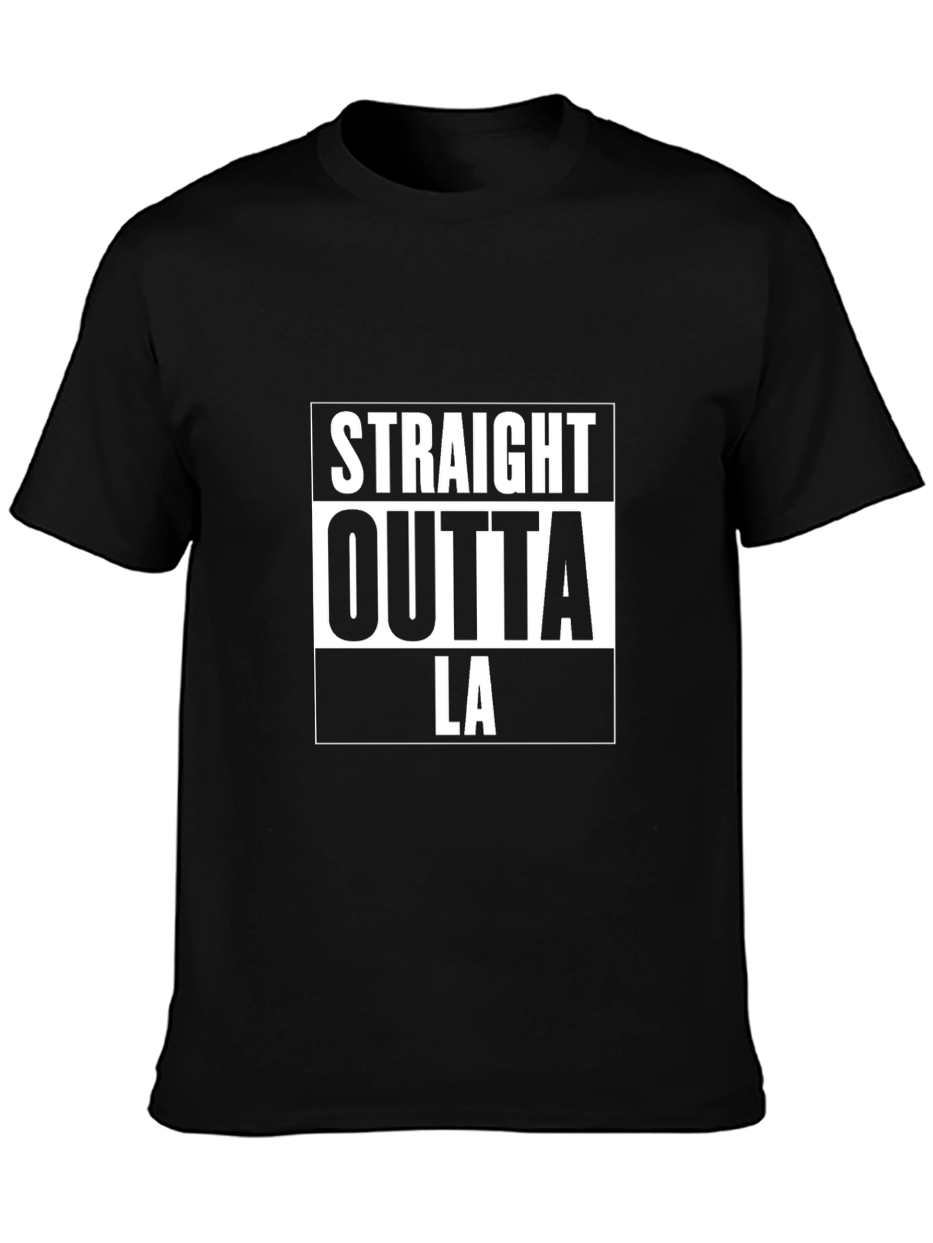 Straight Outta LA Black Graphic Tee