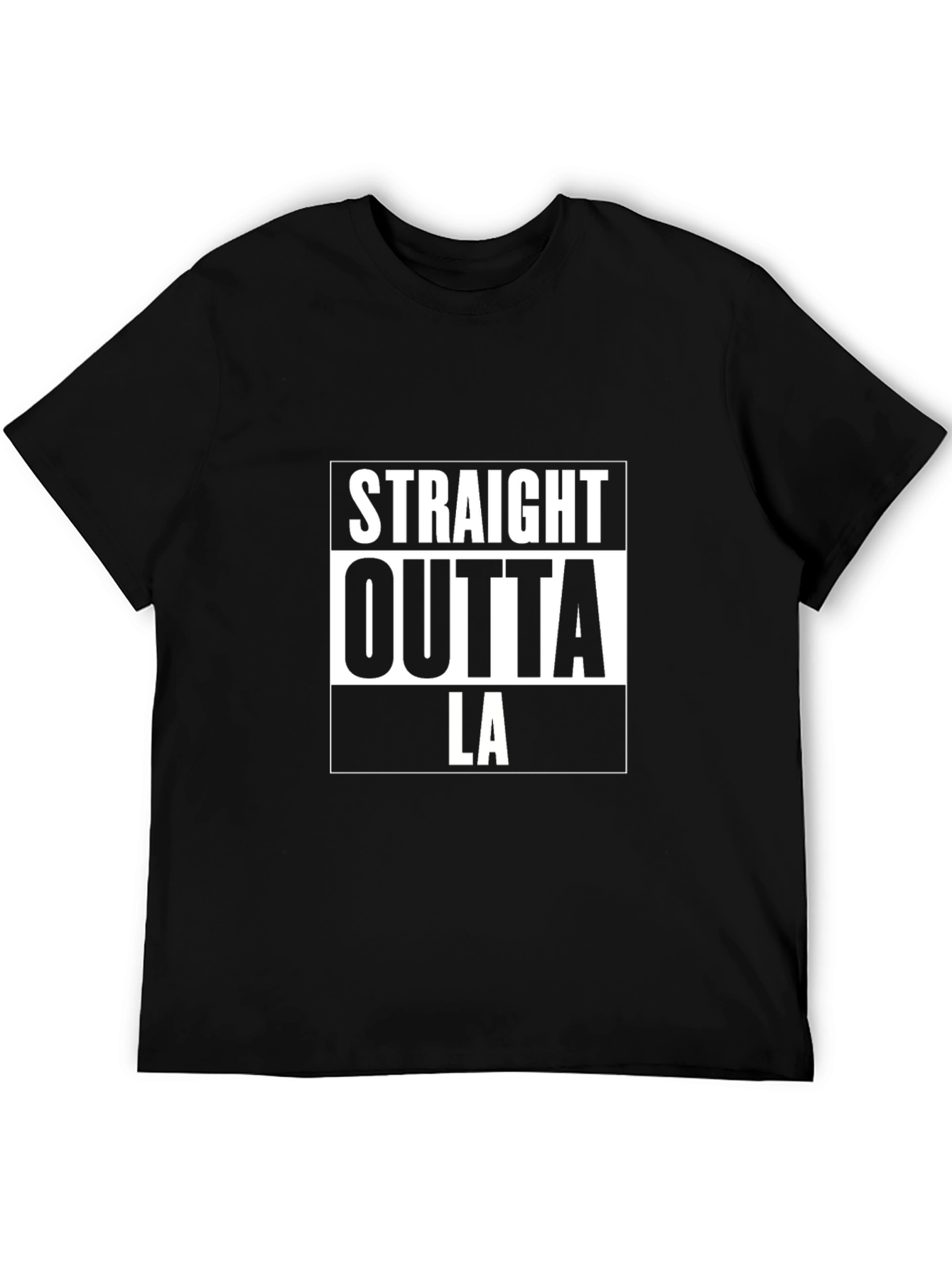Straight Outta LA Black Graphic Tee