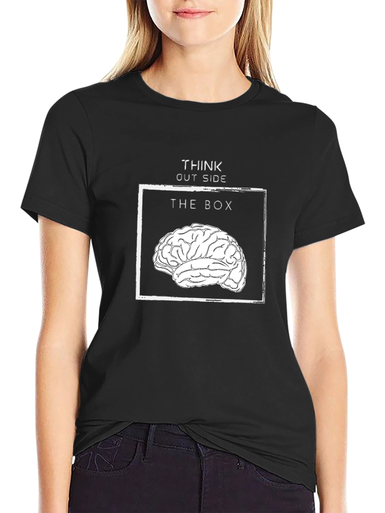 Think Outside the Box Brain T-Shirt