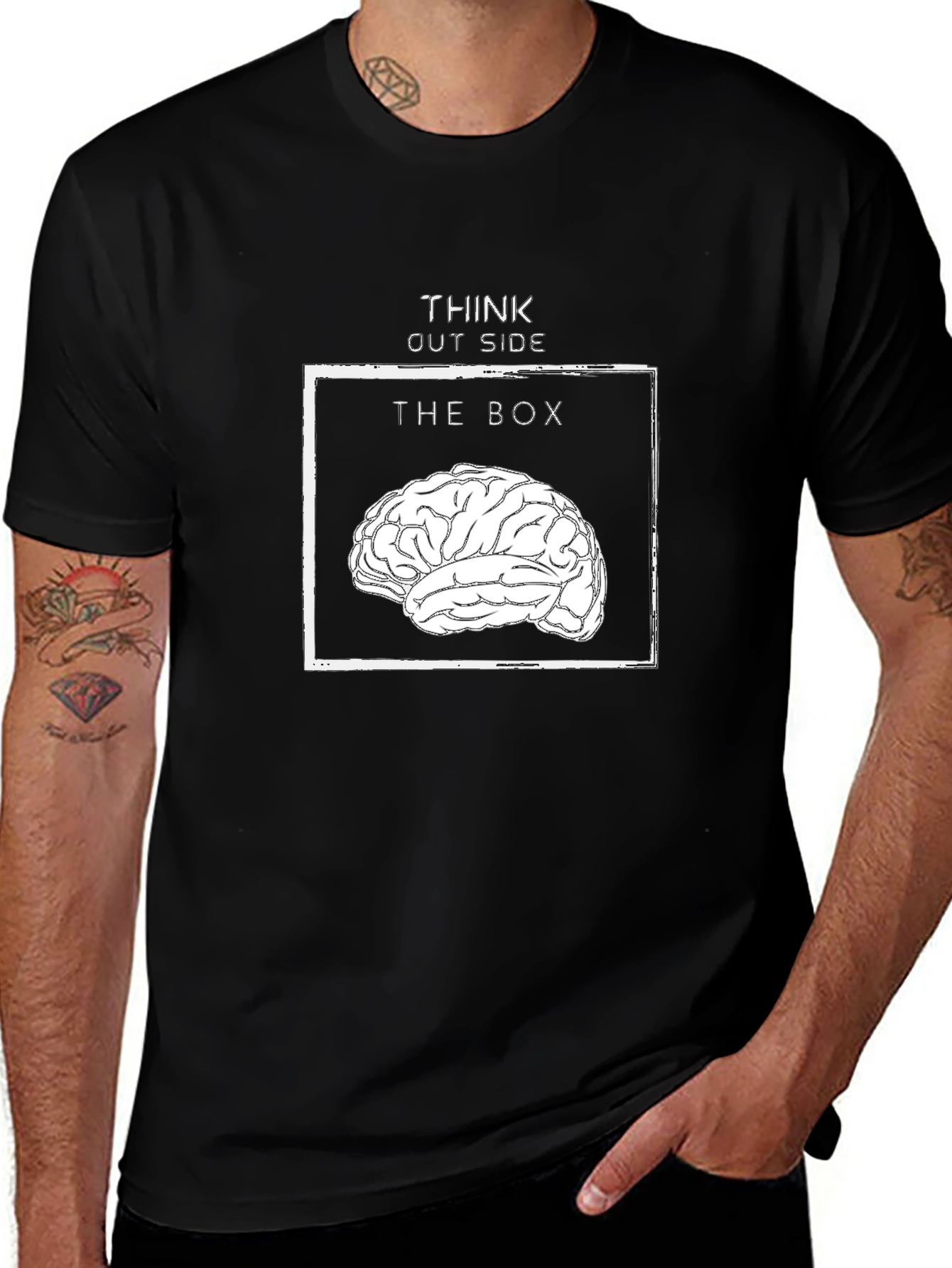 Think Outside the Box Brain T-Shirt