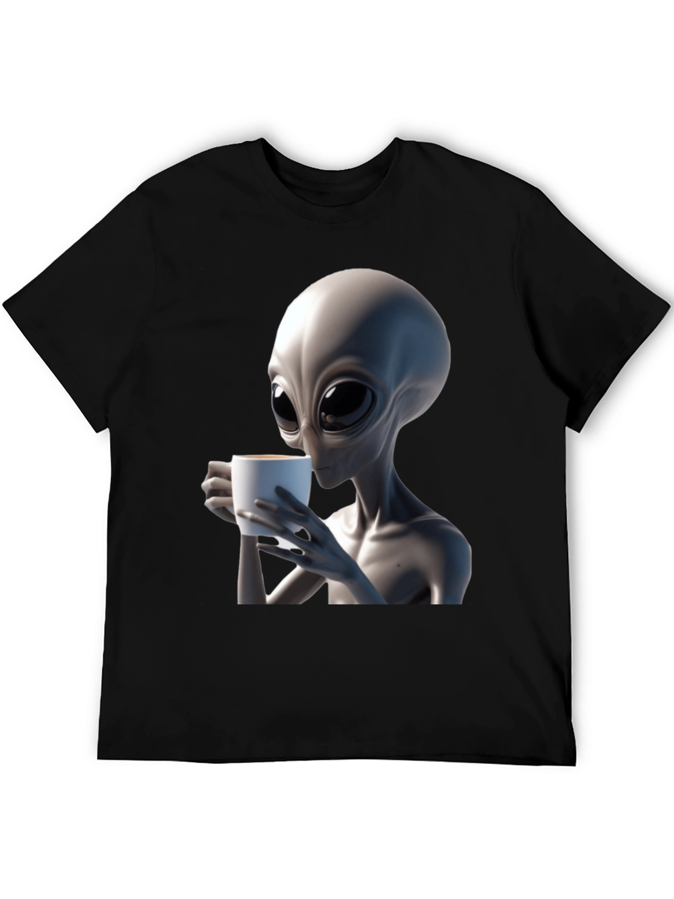 Alien Coffee Lover T-Shirt - Black
