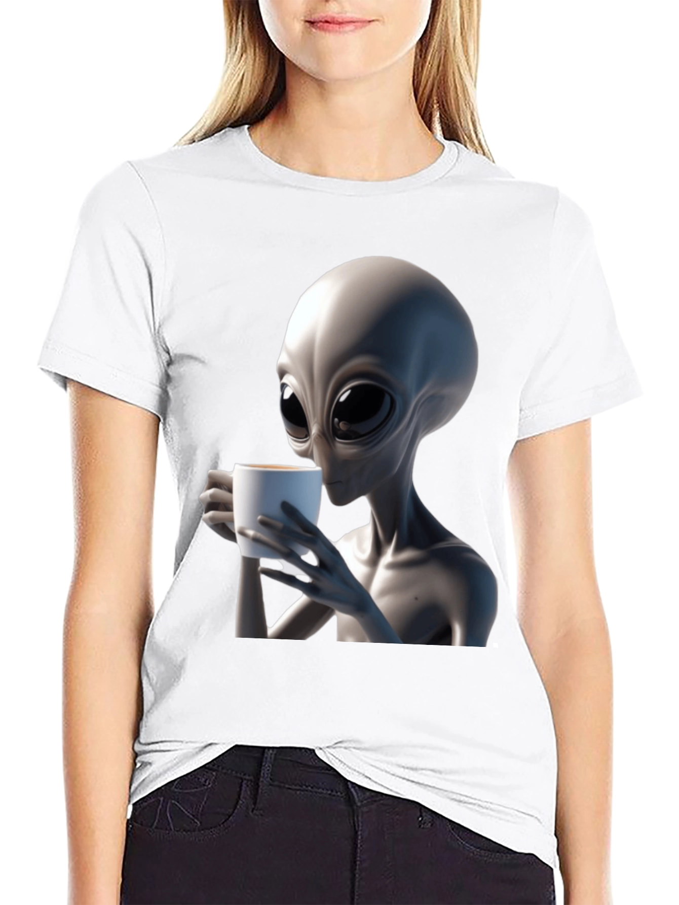 Alien Coffee Lover T-Shirt - Black