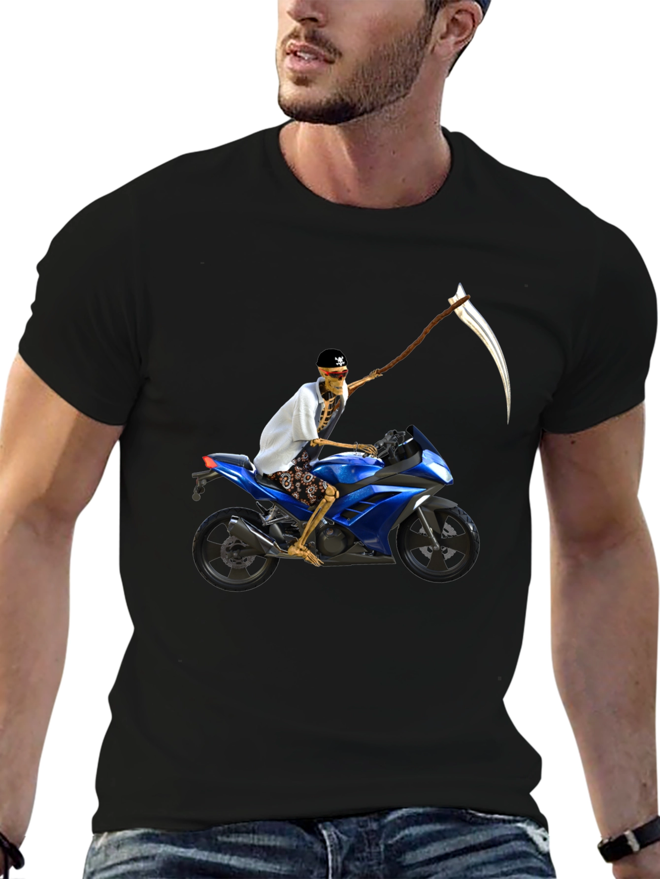 Skeleton Rider Graphic T-Shirt