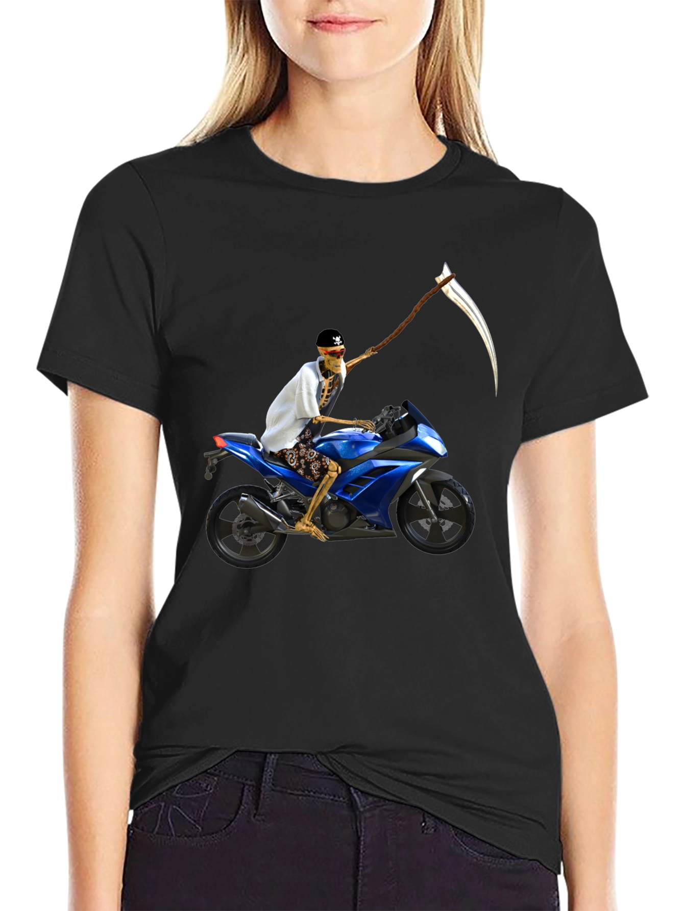 Skeleton Rider Graphic T-Shirt