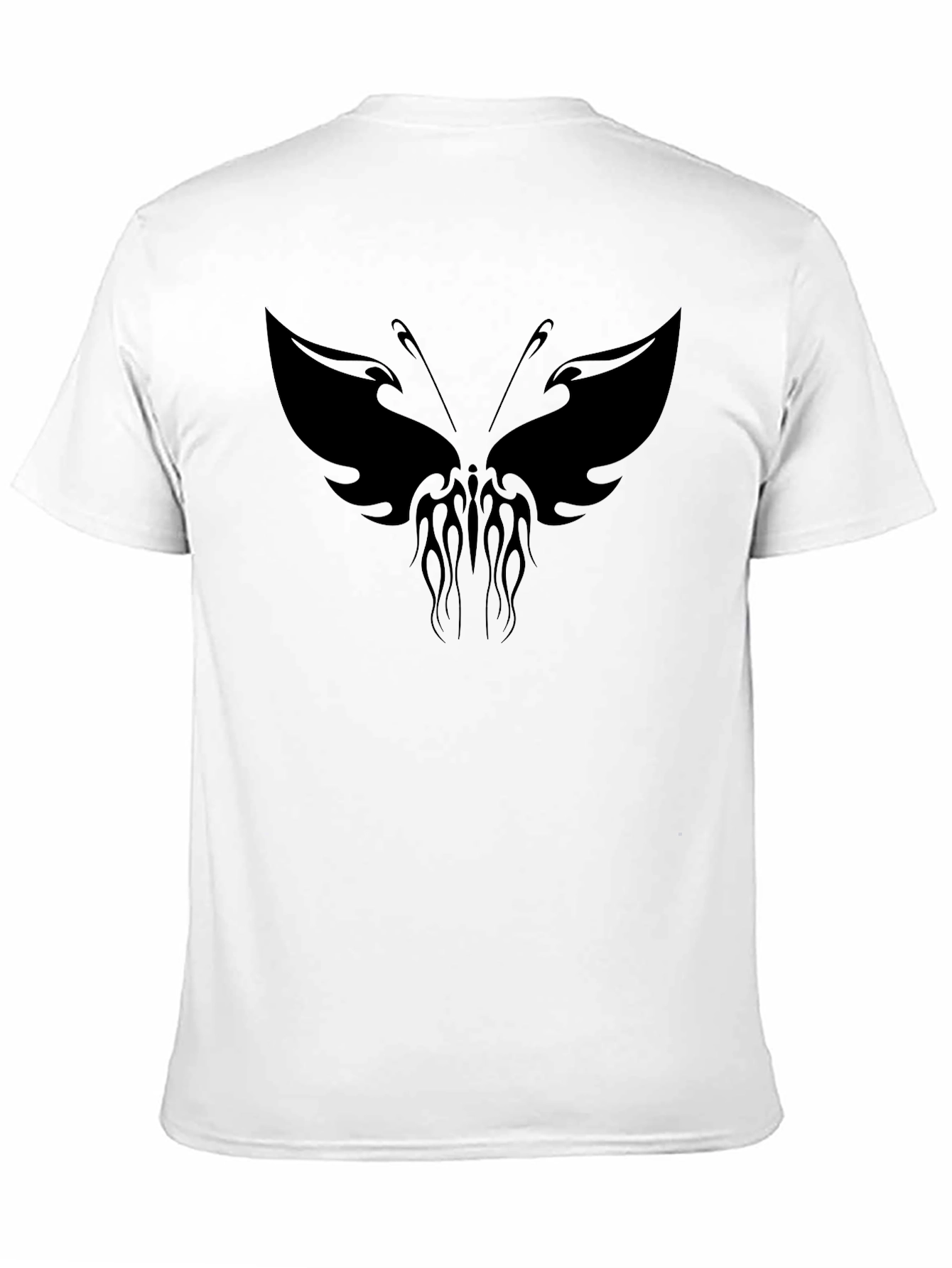 Mens Black Butterfly Flame Graphic Tee