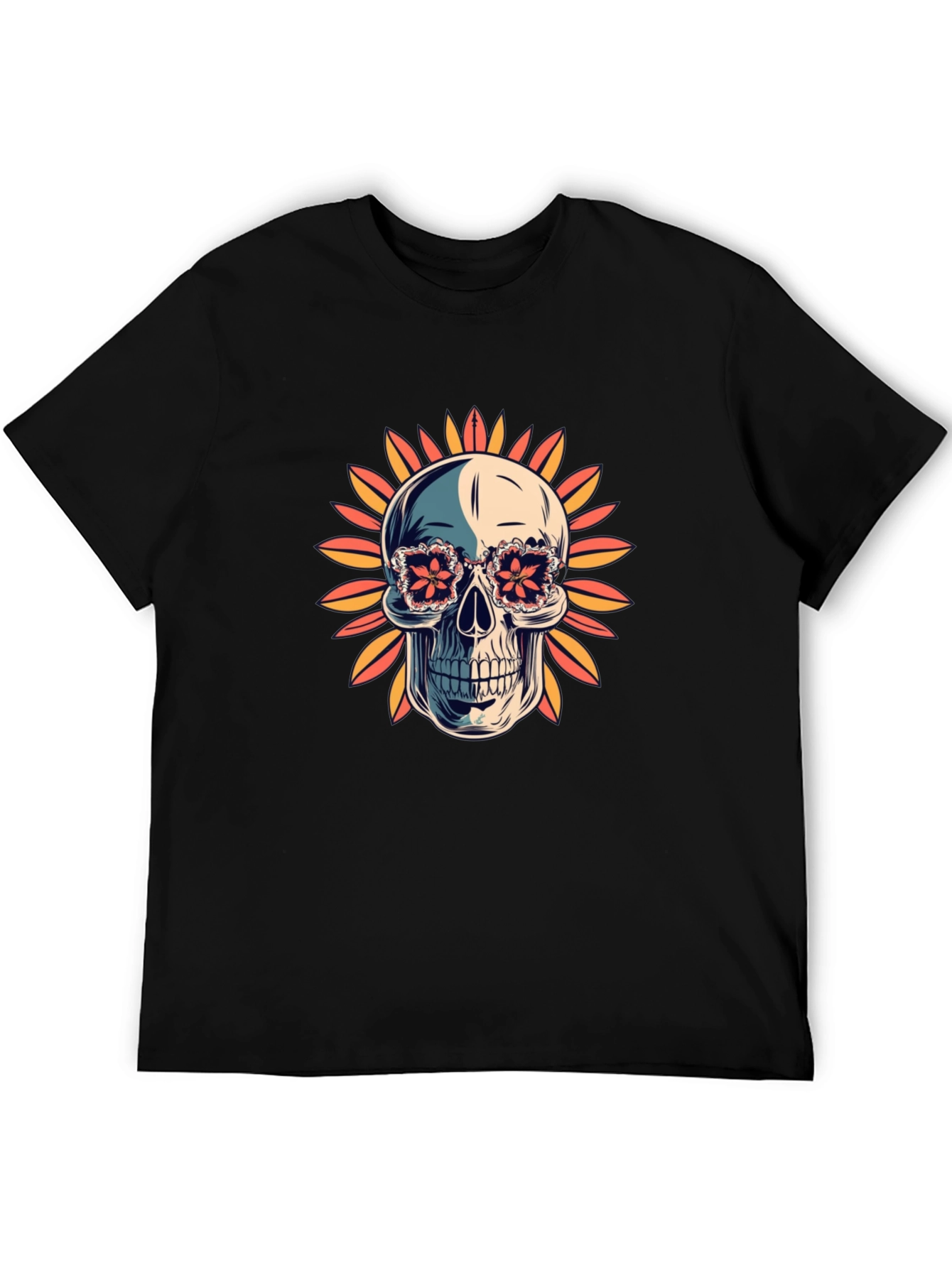 Skull in Floral Glasses T-Shirt