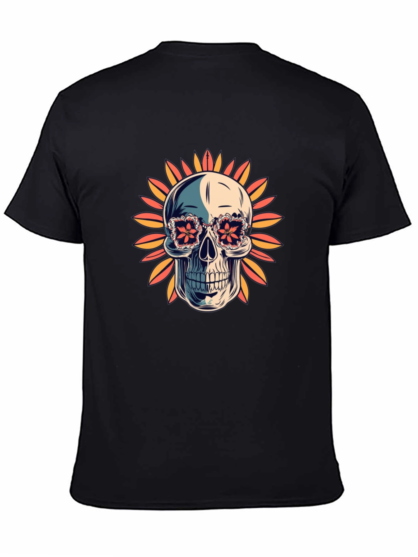 Skull in Floral Glasses T-Shirt