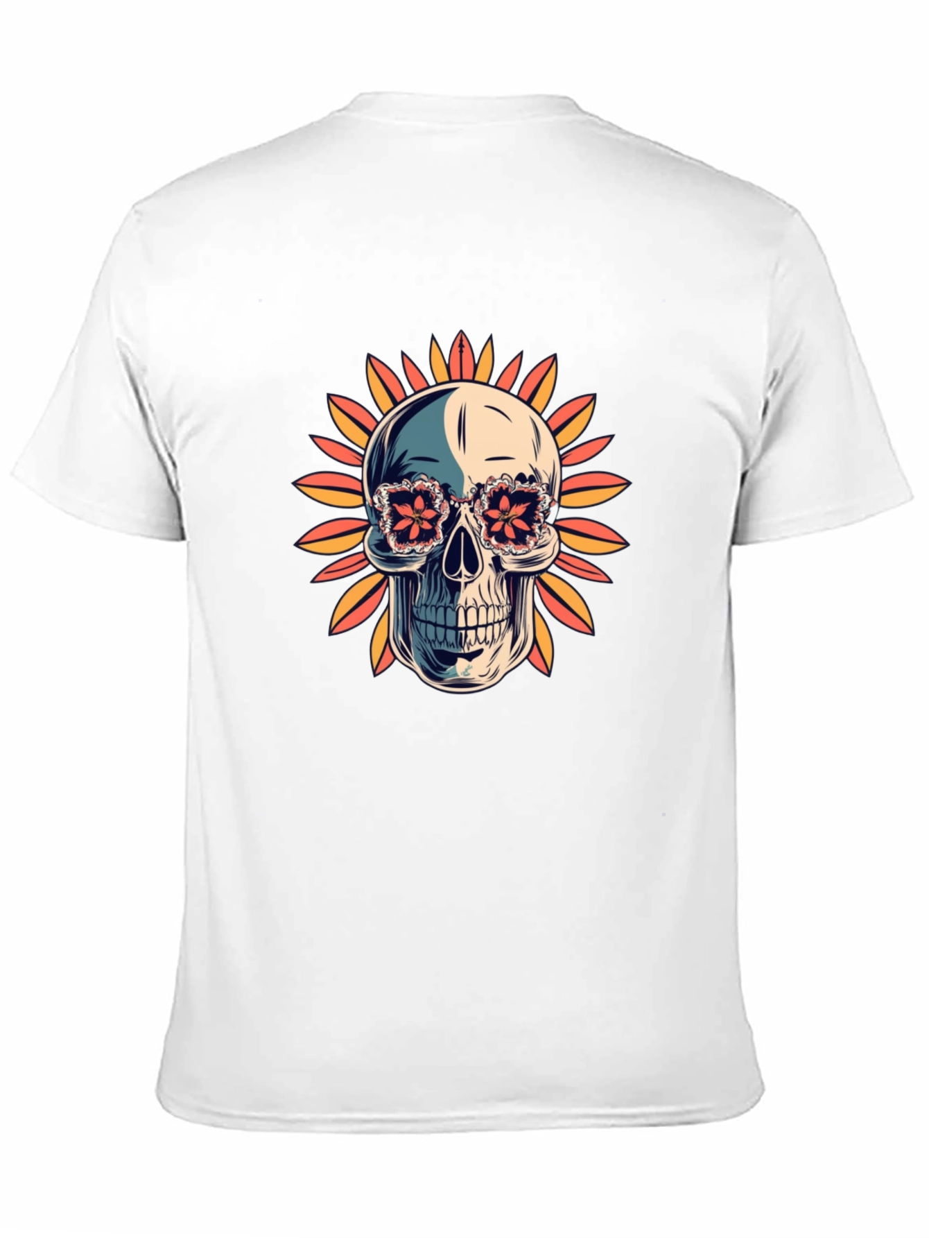 Skull in Floral Glasses T-Shirt