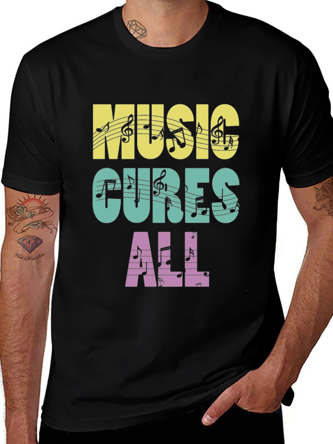 Music Cures All Graphic T-Shirt