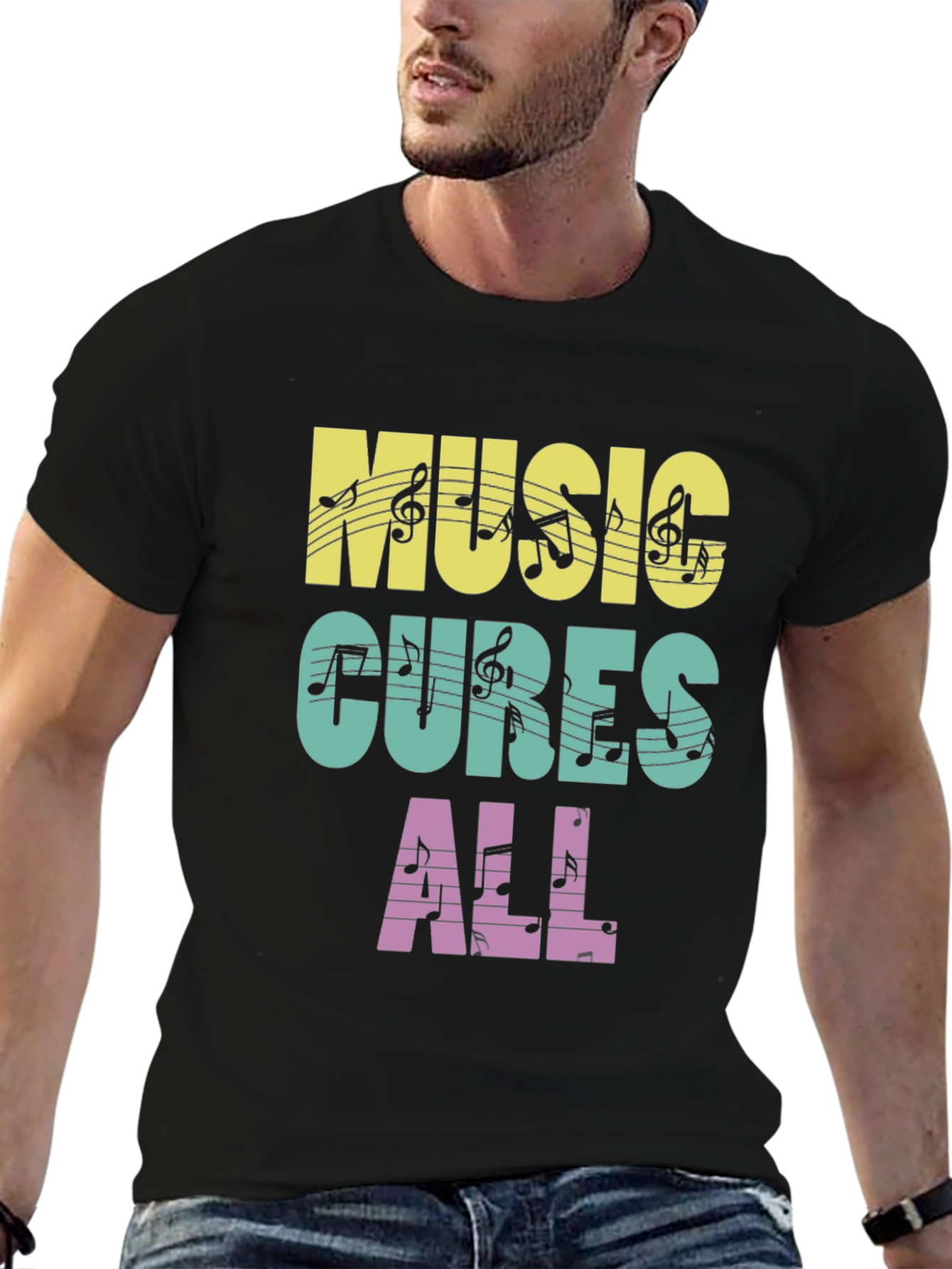 Music Cures All Graphic T-Shirt