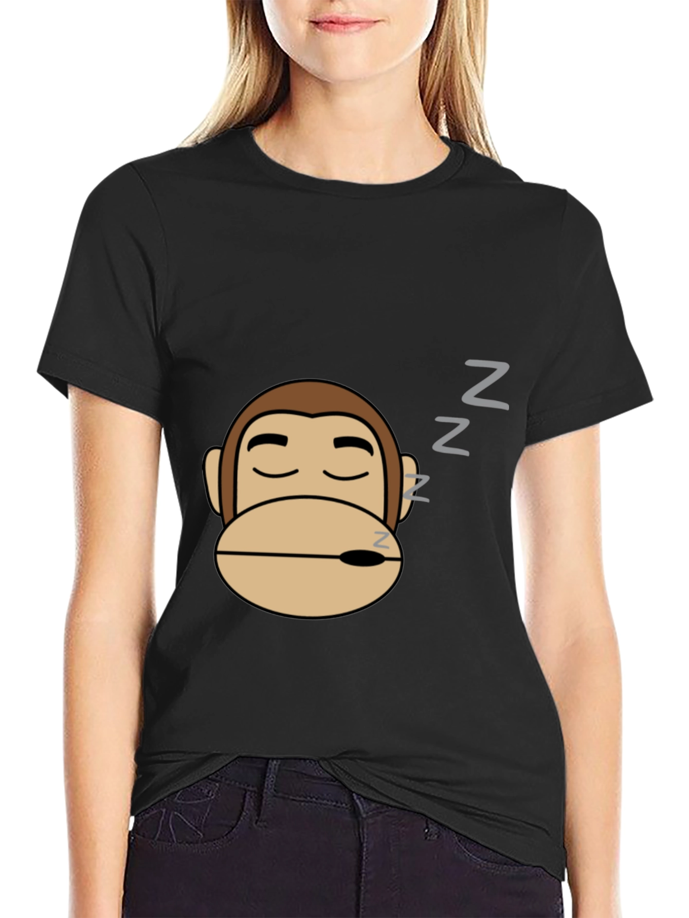 Sleeping Monkey Graphic Tee - Relaxed Fit