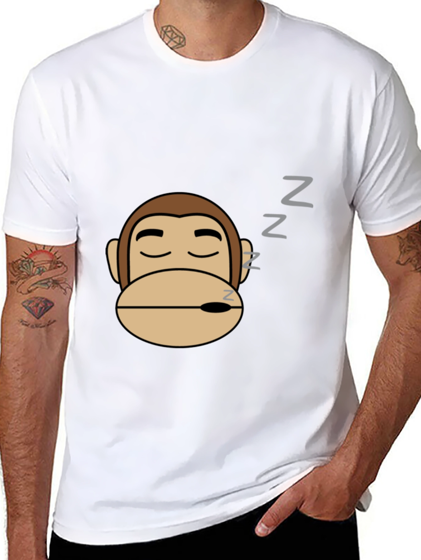 Sleeping Monkey Graphic Tee - Relaxed Fit