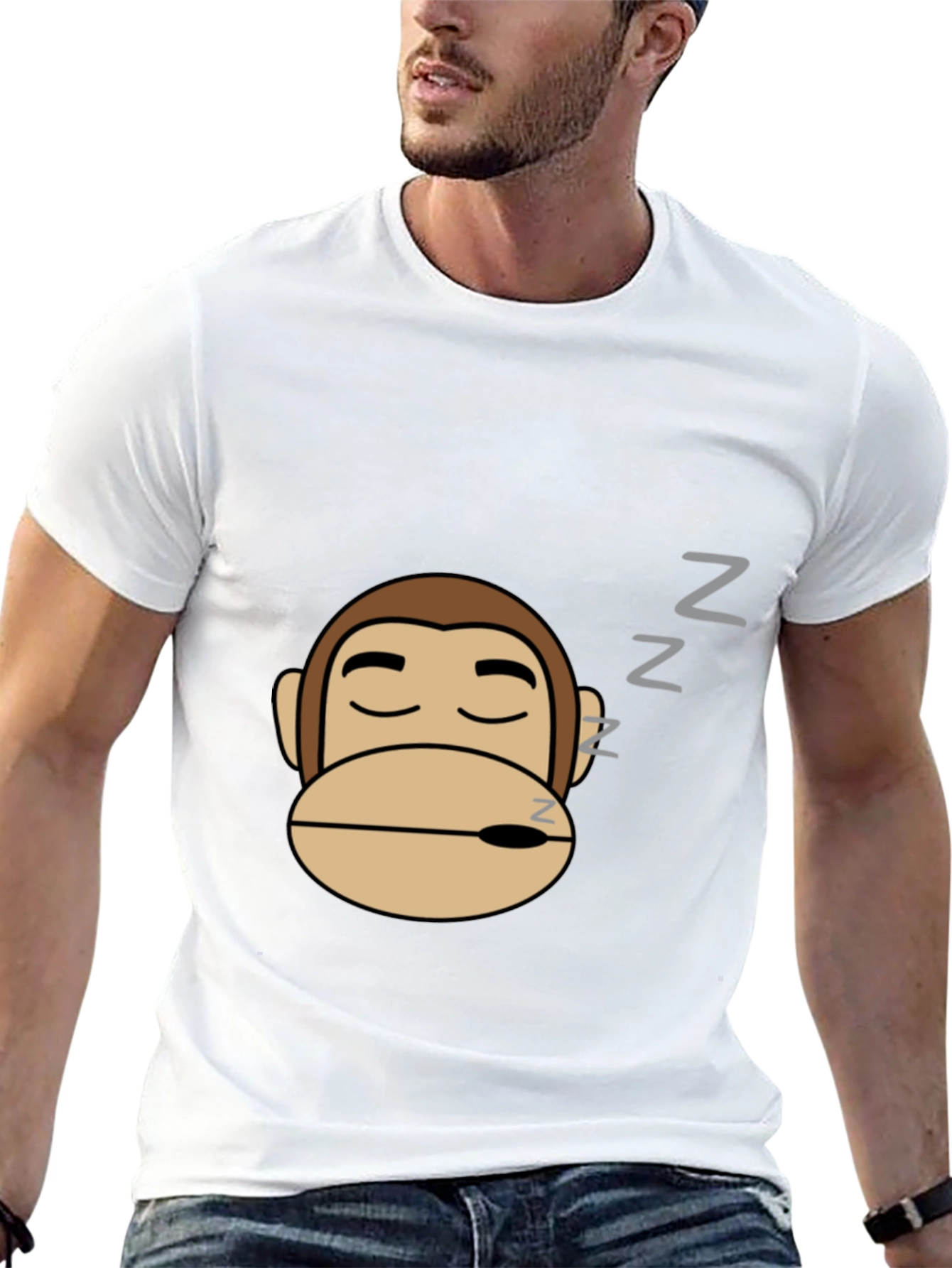Sleeping Monkey Graphic Tee - Relaxed Fit