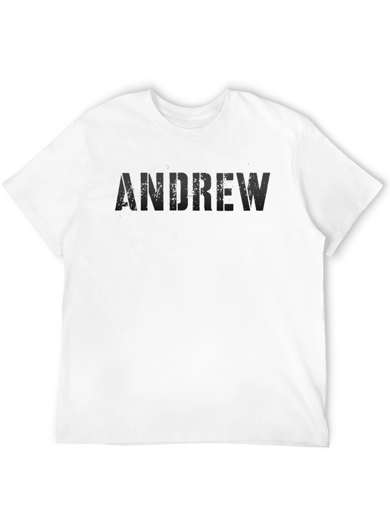 Andrew Mens Black Crew Neck T-Shirt