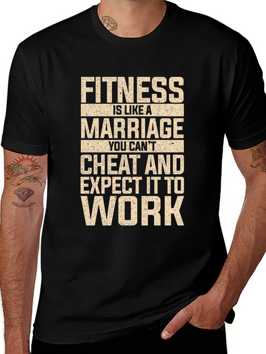 Fitness is Like Marriage T-Shirt - Workout Motivation Tee
