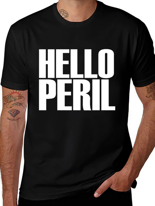 Hello Peril Graphic T-Shirt - Bold Statement Tee