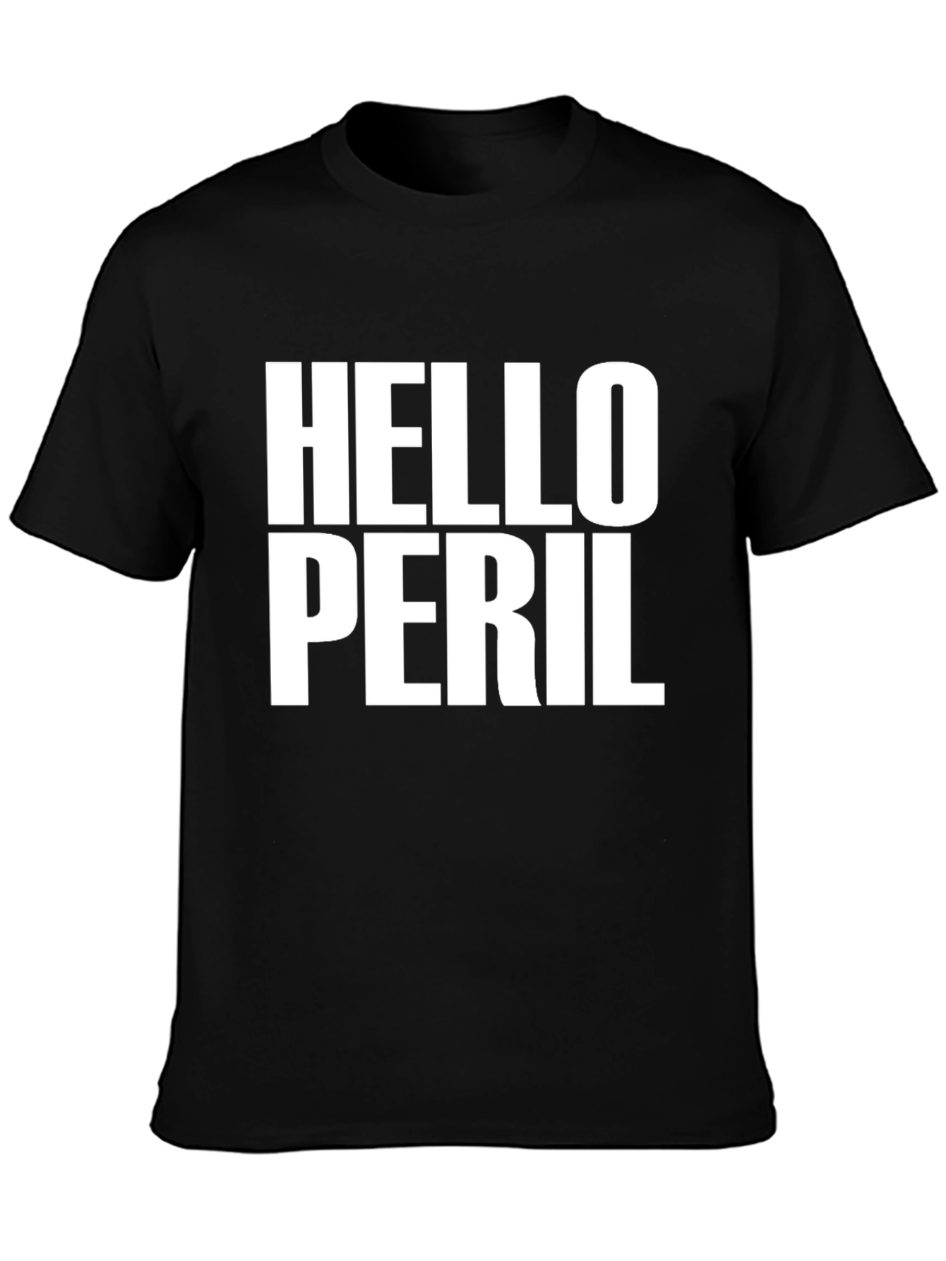 Hello Peril Graphic T-Shirt - Bold Statement Tee