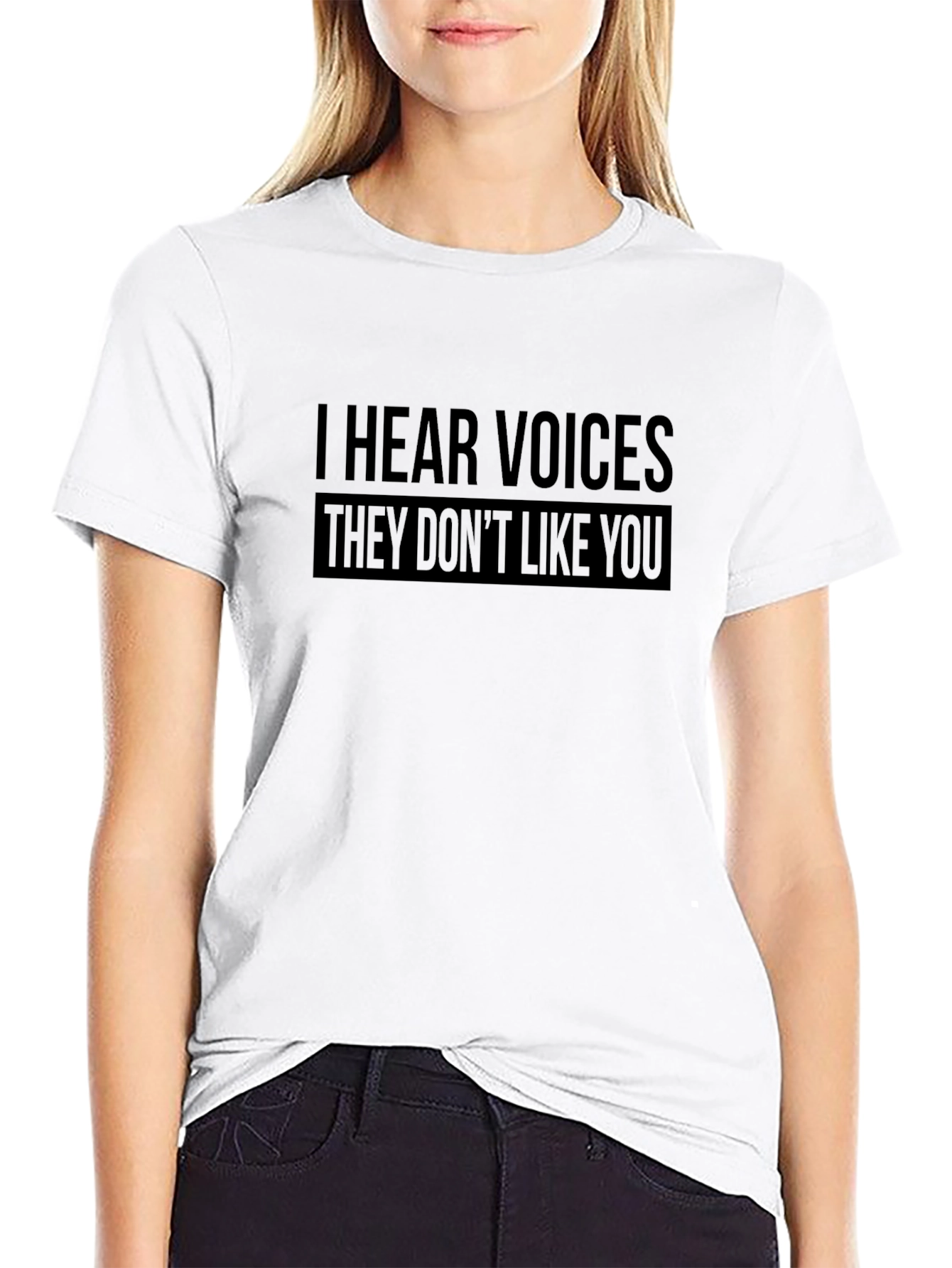 I Hear Voices Graphic Tee - Funny Slogan Shirt