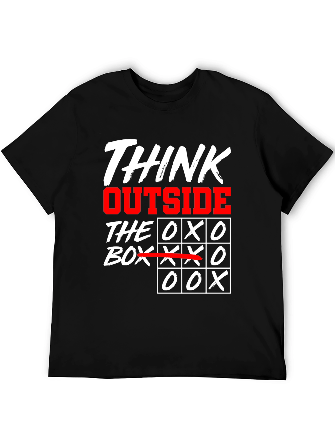 Think Outside the Box T-Shirt - Tic-Tac-Toe Design