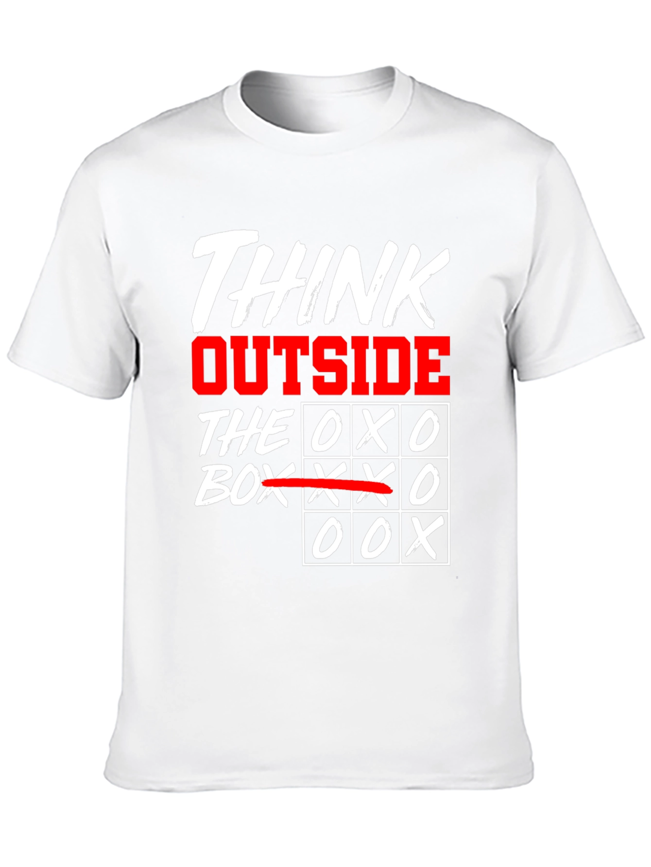 Think Outside the Box T-Shirt - Tic-Tac-Toe Design