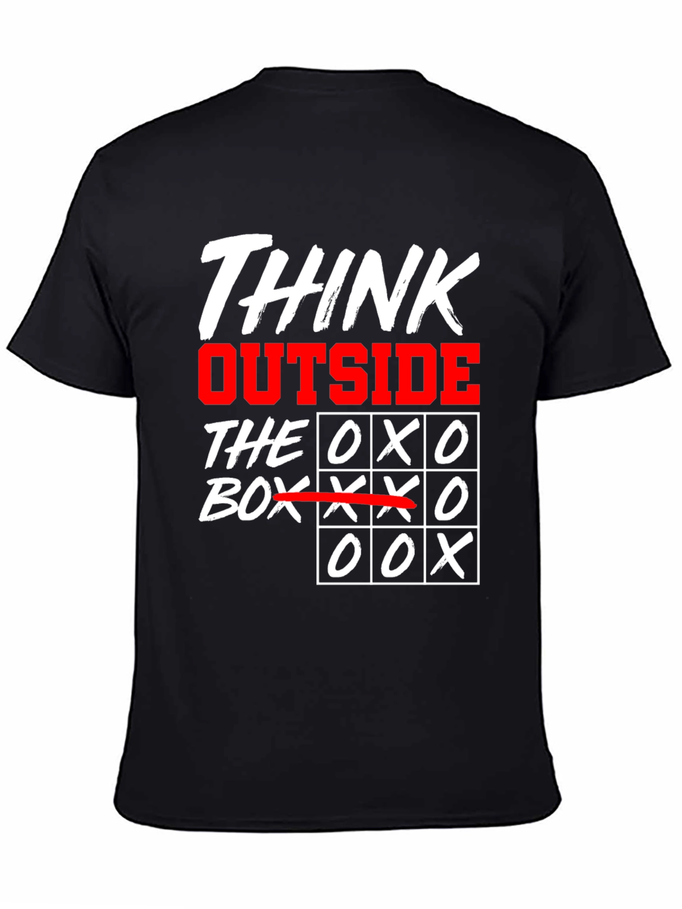 Think Outside the Box T-Shirt - Tic-Tac-Toe Design