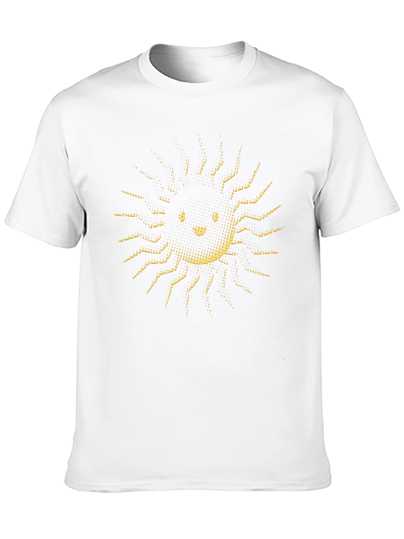 Smiling Sun Graphic Tee - Soft Black Cotton T-Shirt