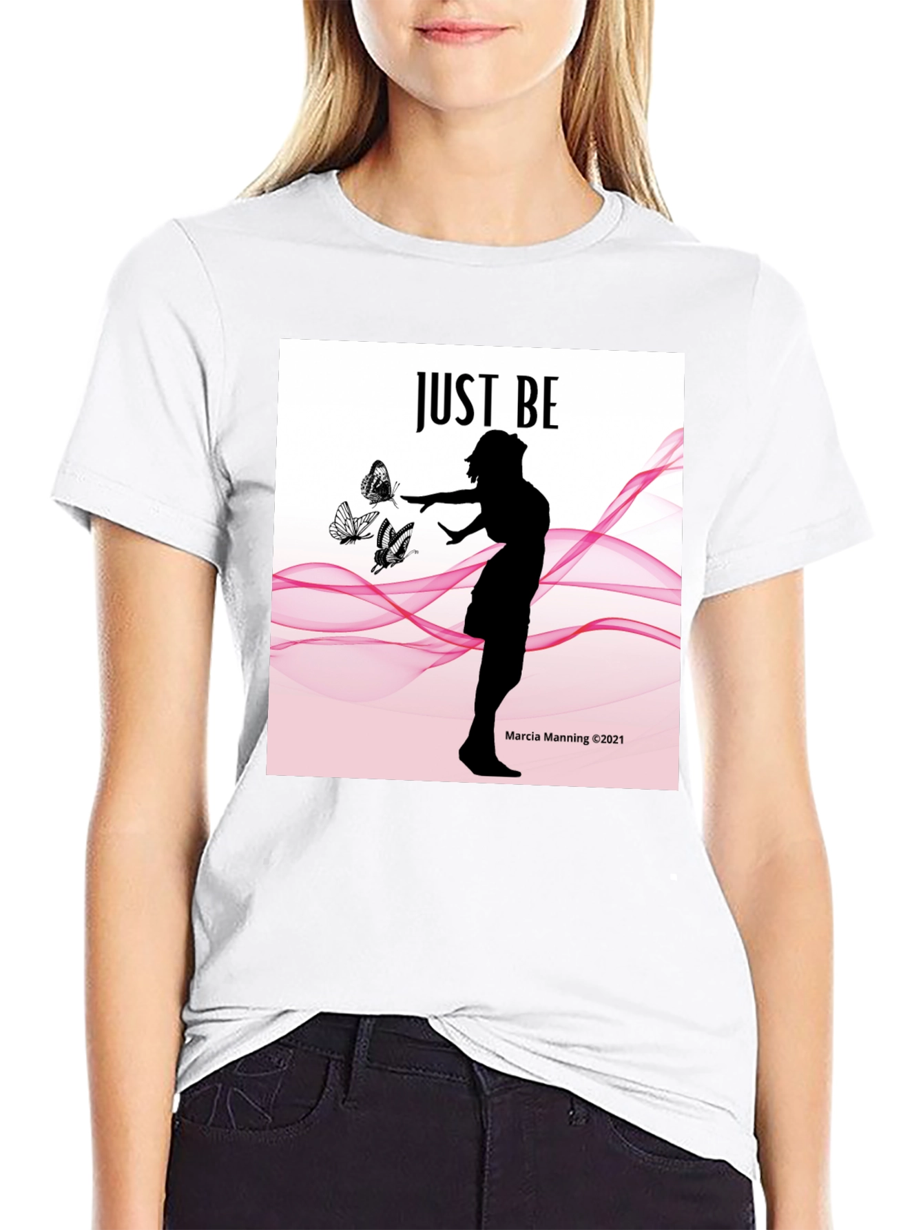 Just Be Womens Silhouette T-Shirt