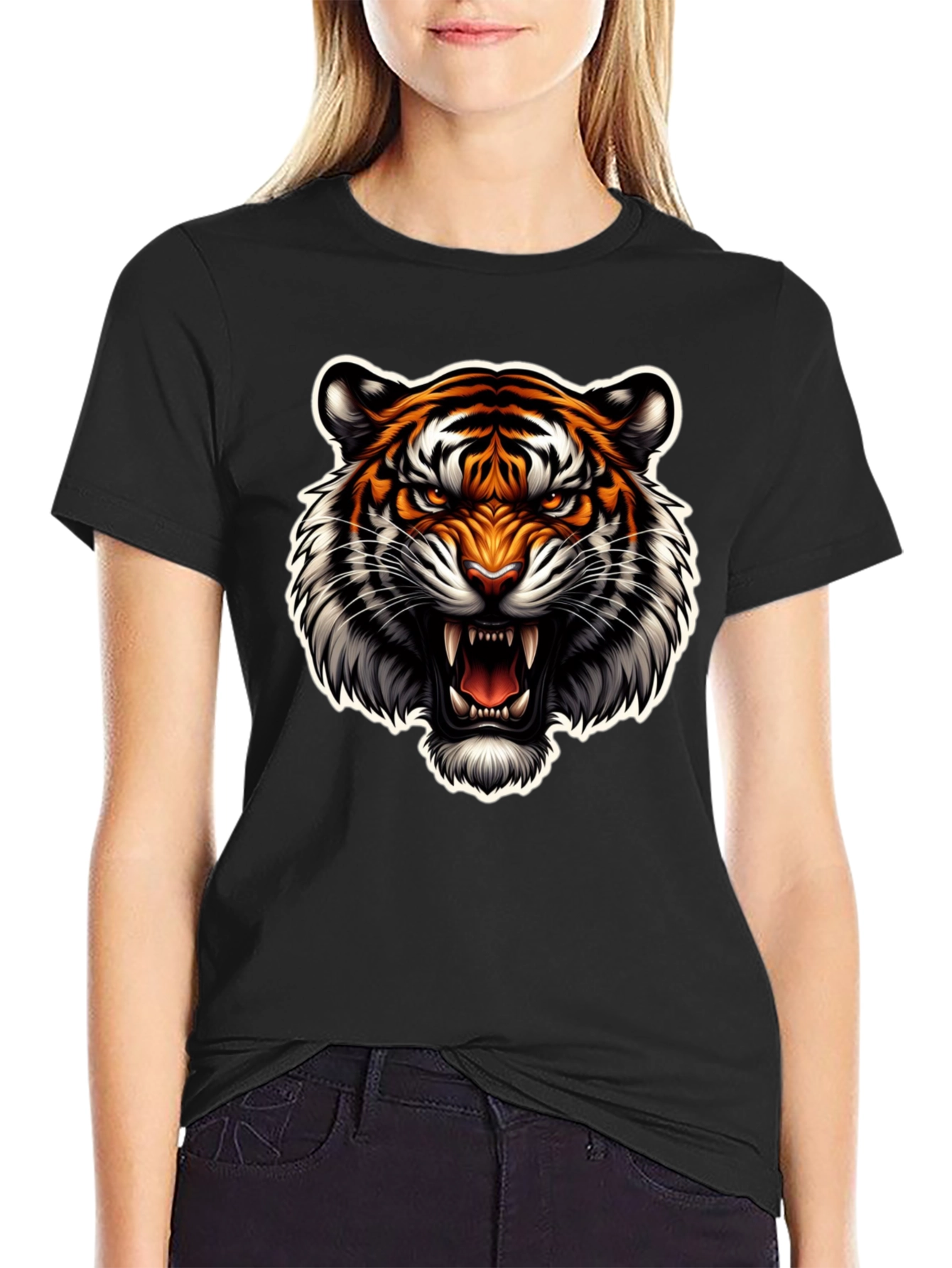 Tiger Graphic Black T-Shirt