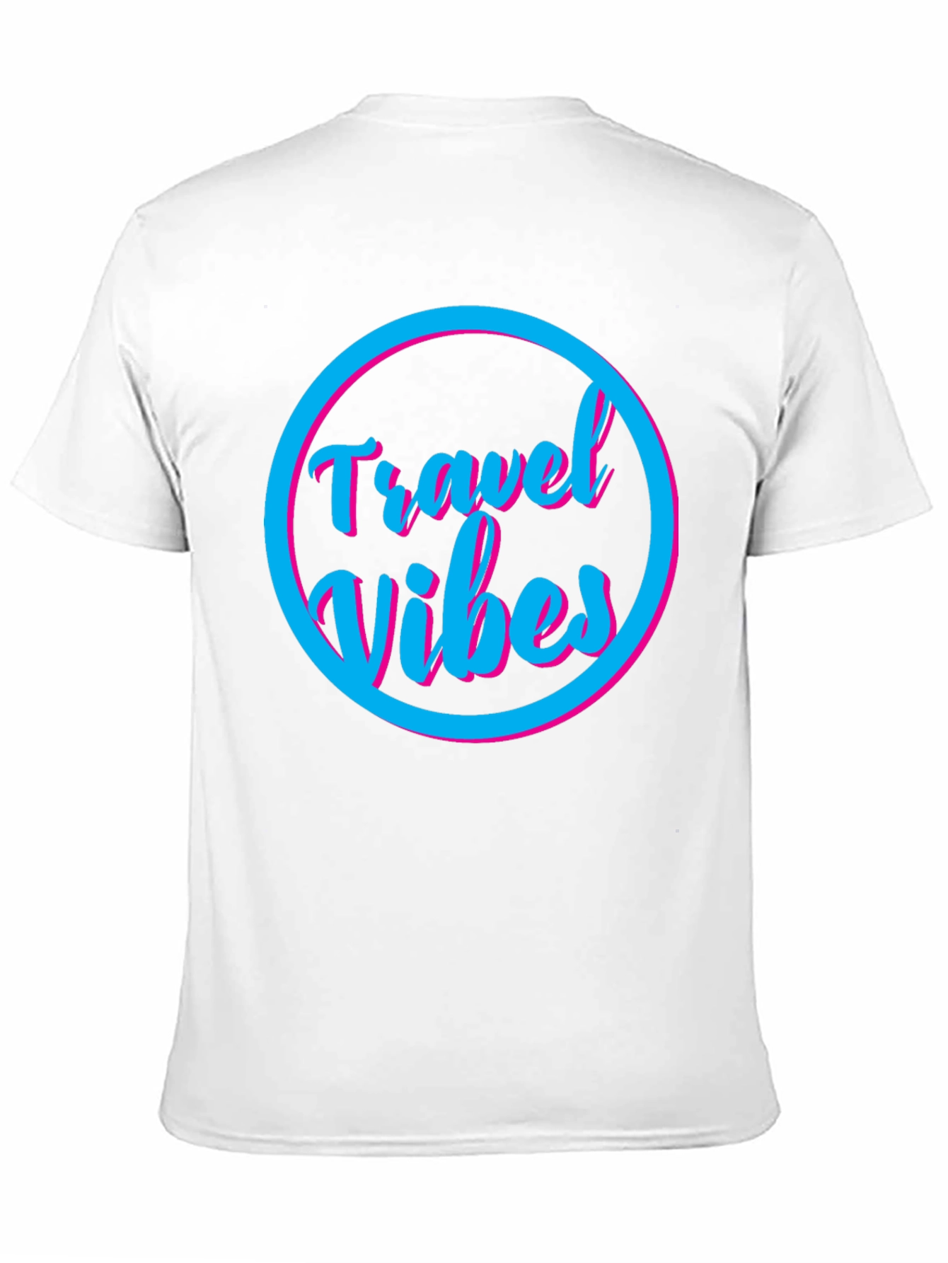 Travel Vibes Graphic Tee - Black Cotton T-Shirt