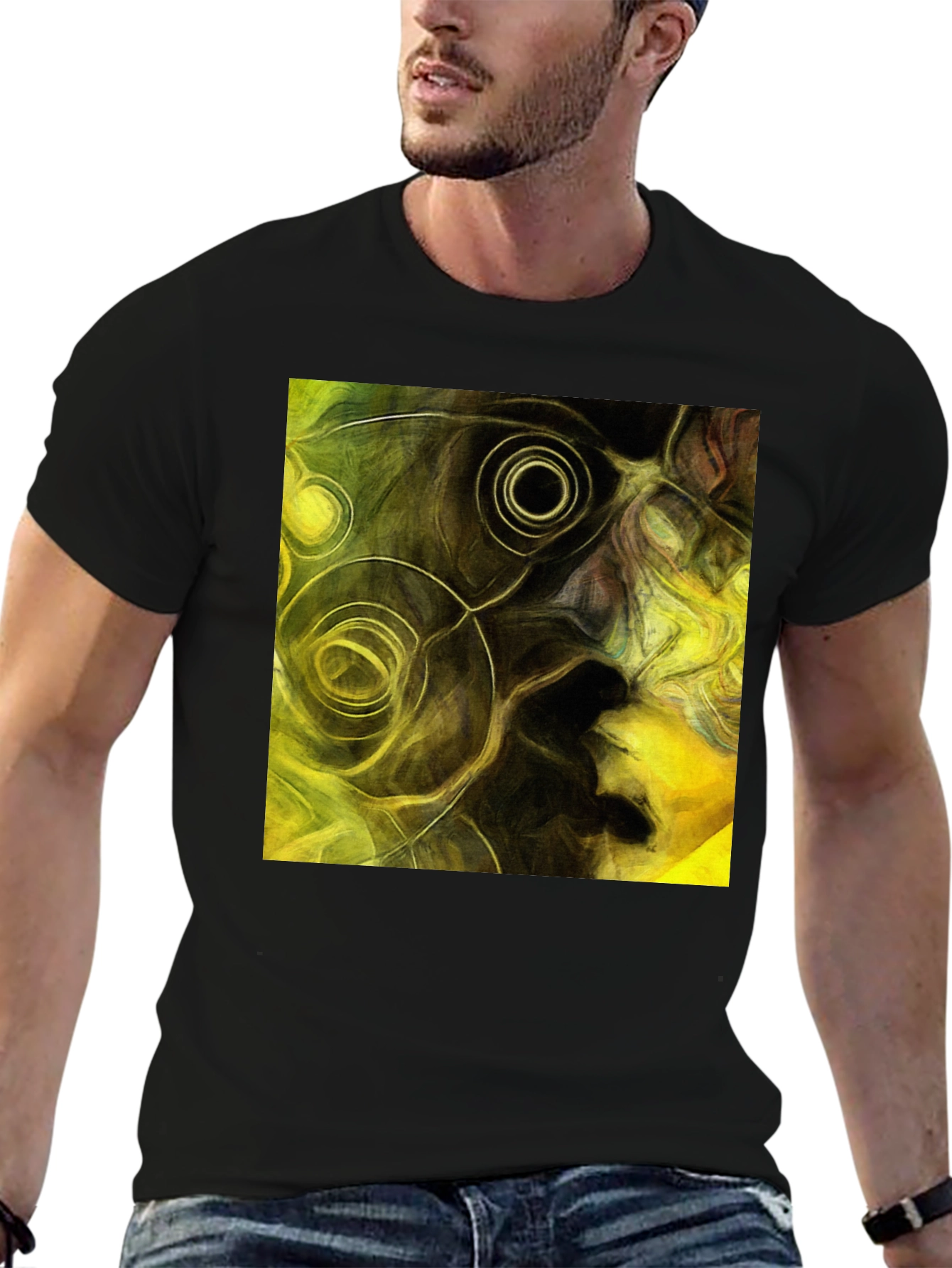 Abstract Art Black T-Shirt