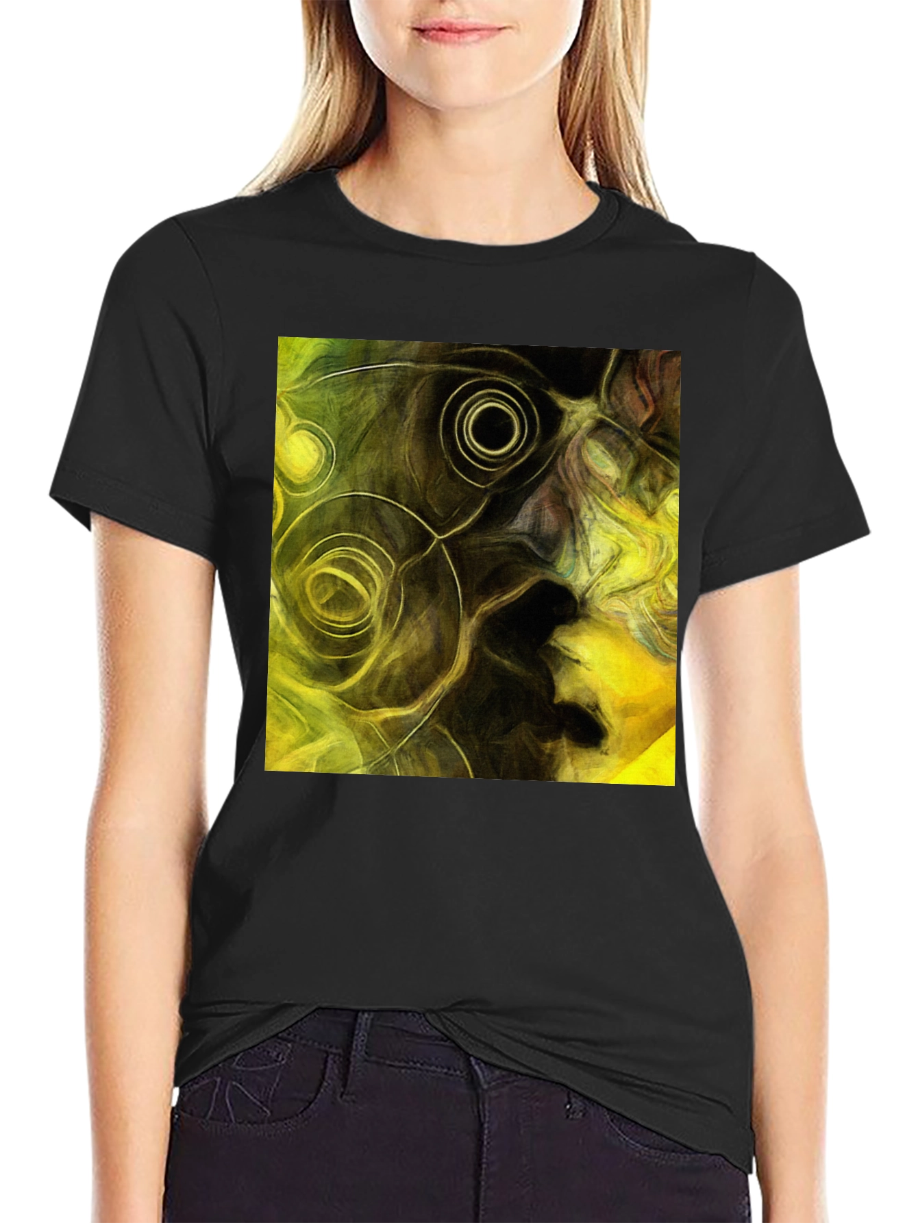 Abstract Art Black T-Shirt