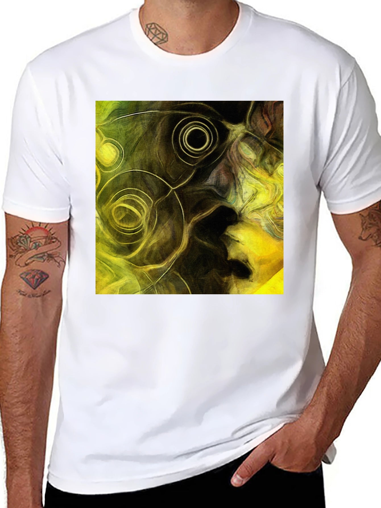 Abstract Art Black T-Shirt