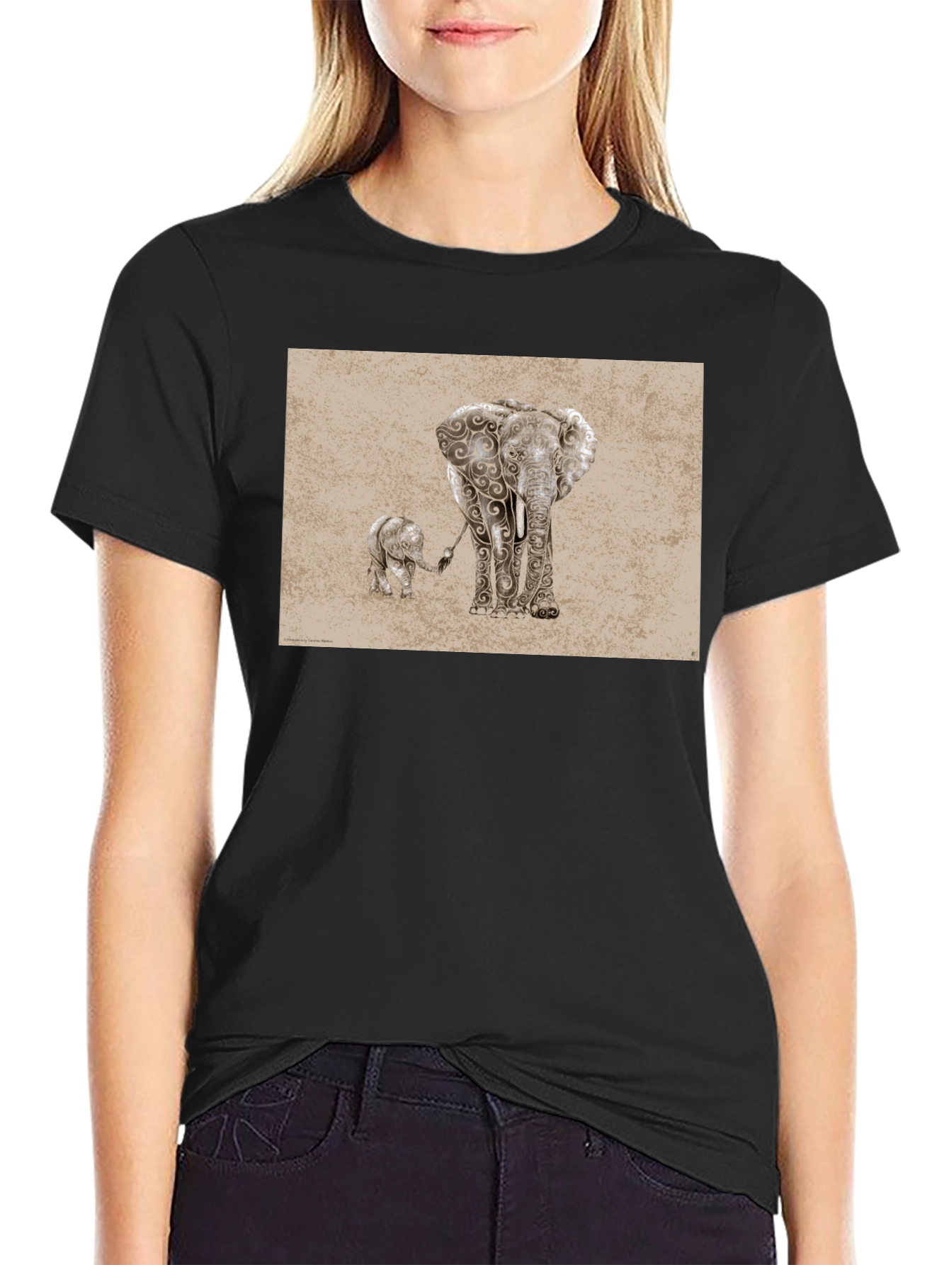 Elephant Family Graphic Tee