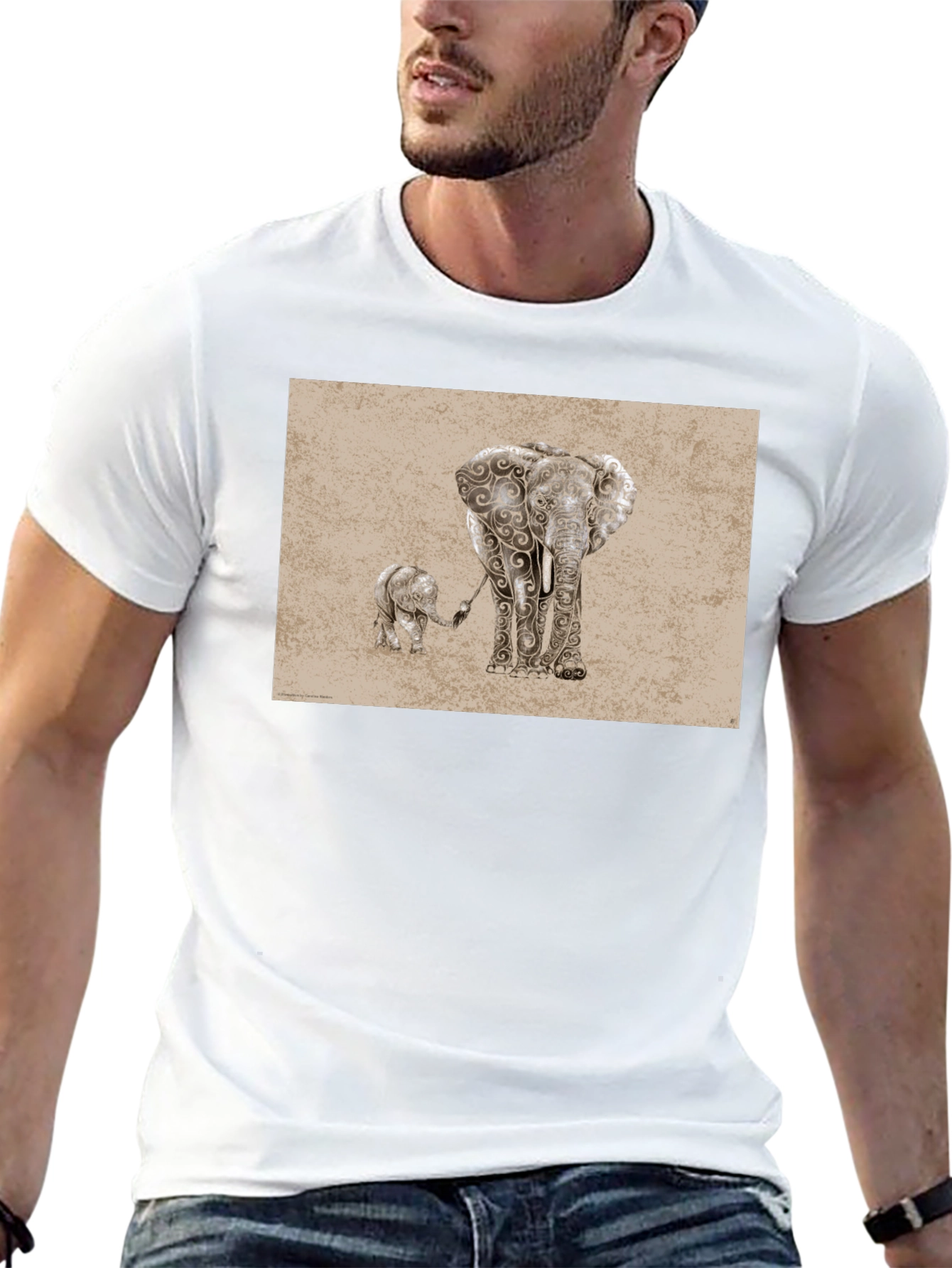 Elephant Family Graphic Tee