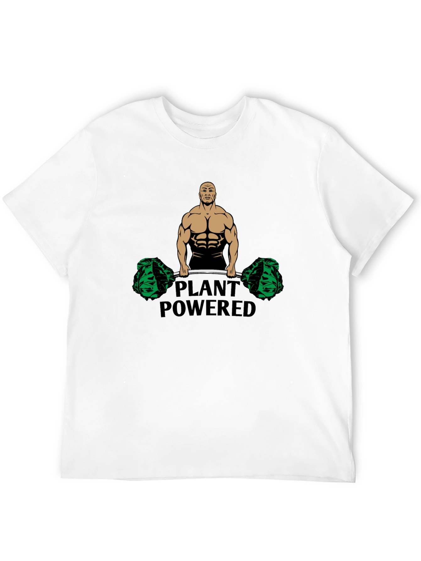 Plant Powered Black T-Shirt - Vegan Fitness Apparel