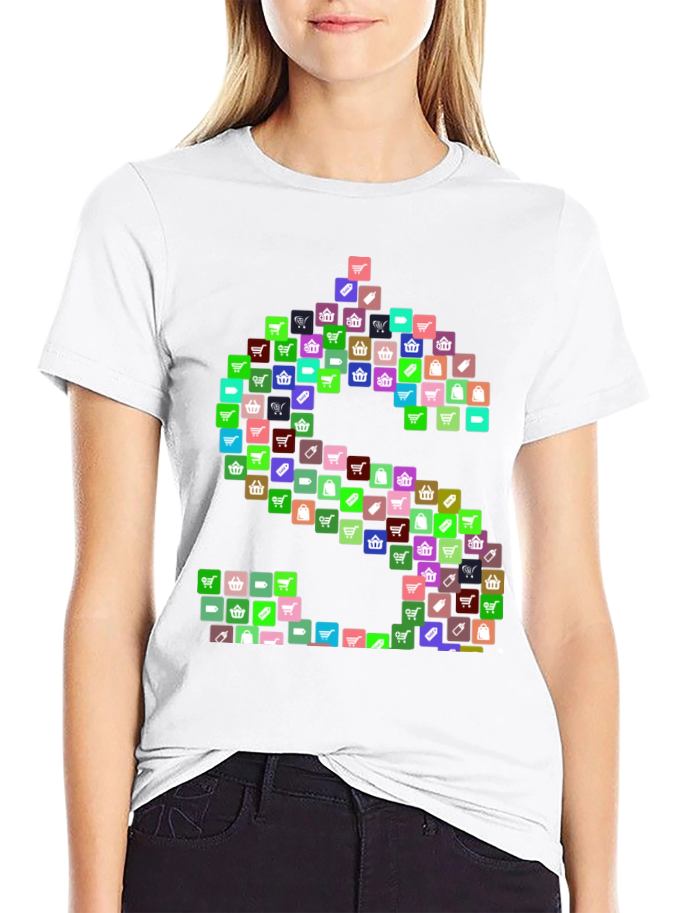 Shopping Icon Dollar Sign Graphic T-Shirt