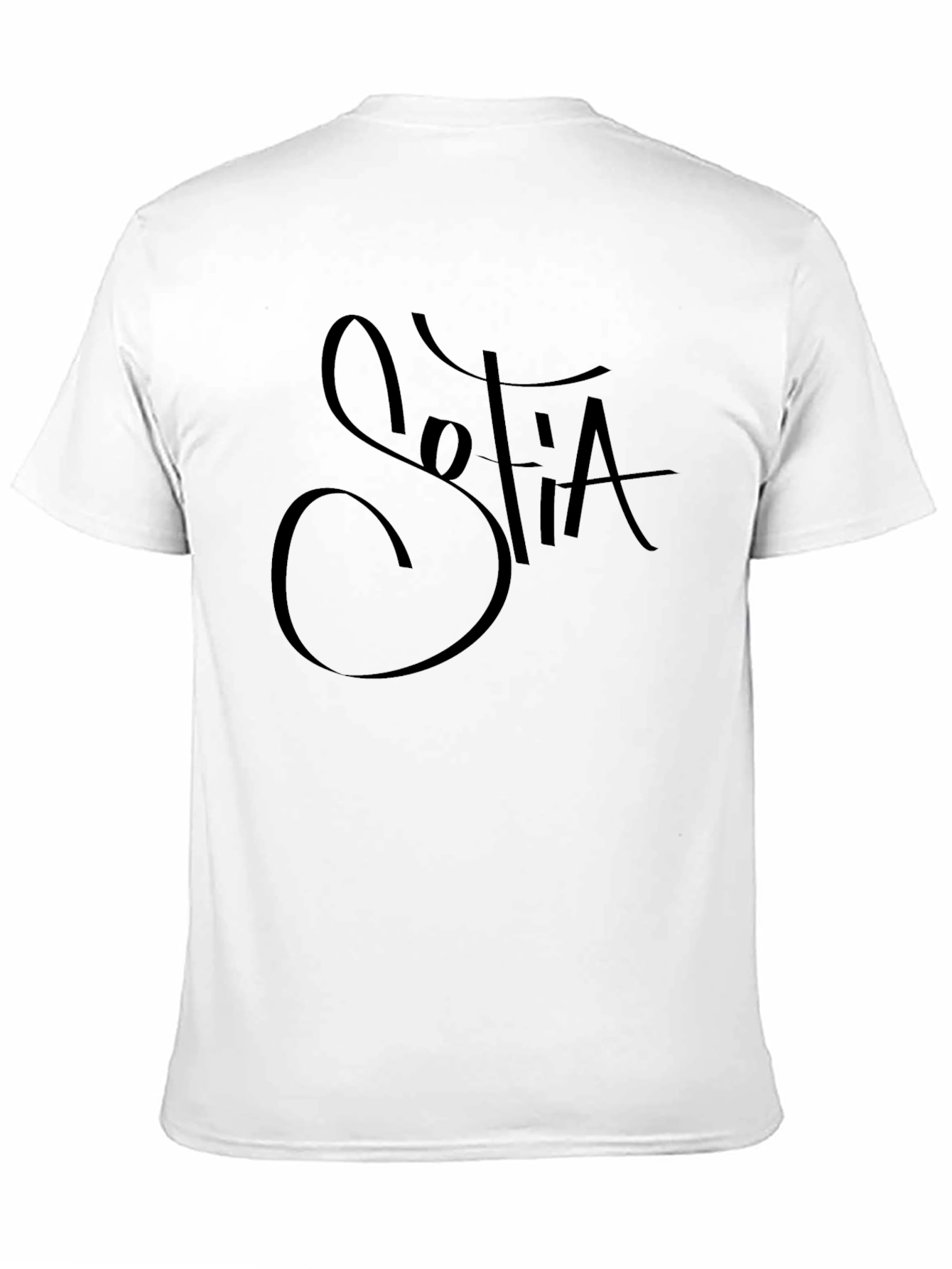 Stylish Sofia Graphic Black T-Shirt