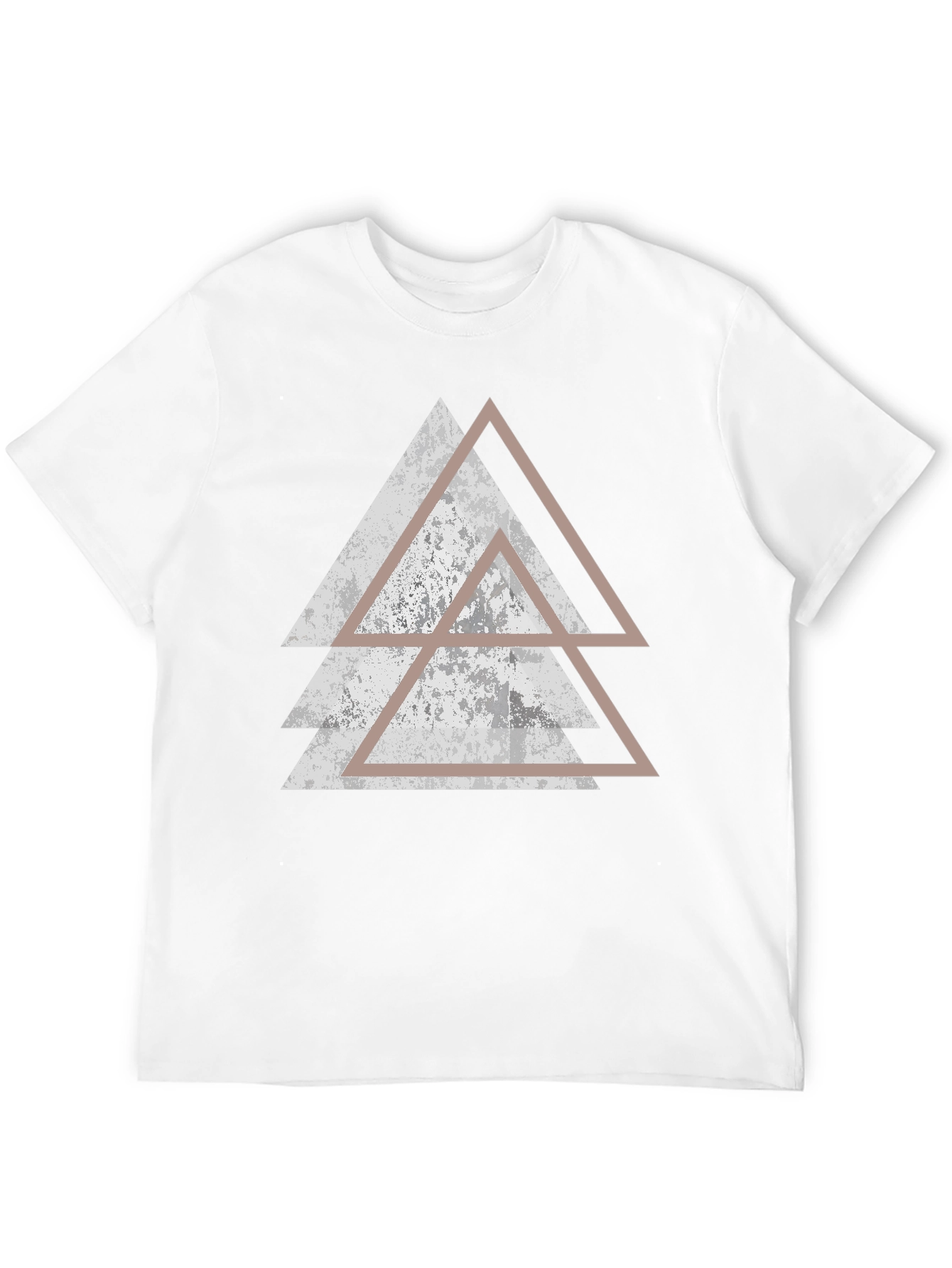 Geometric Triangle Graphic Black T-Shirt
