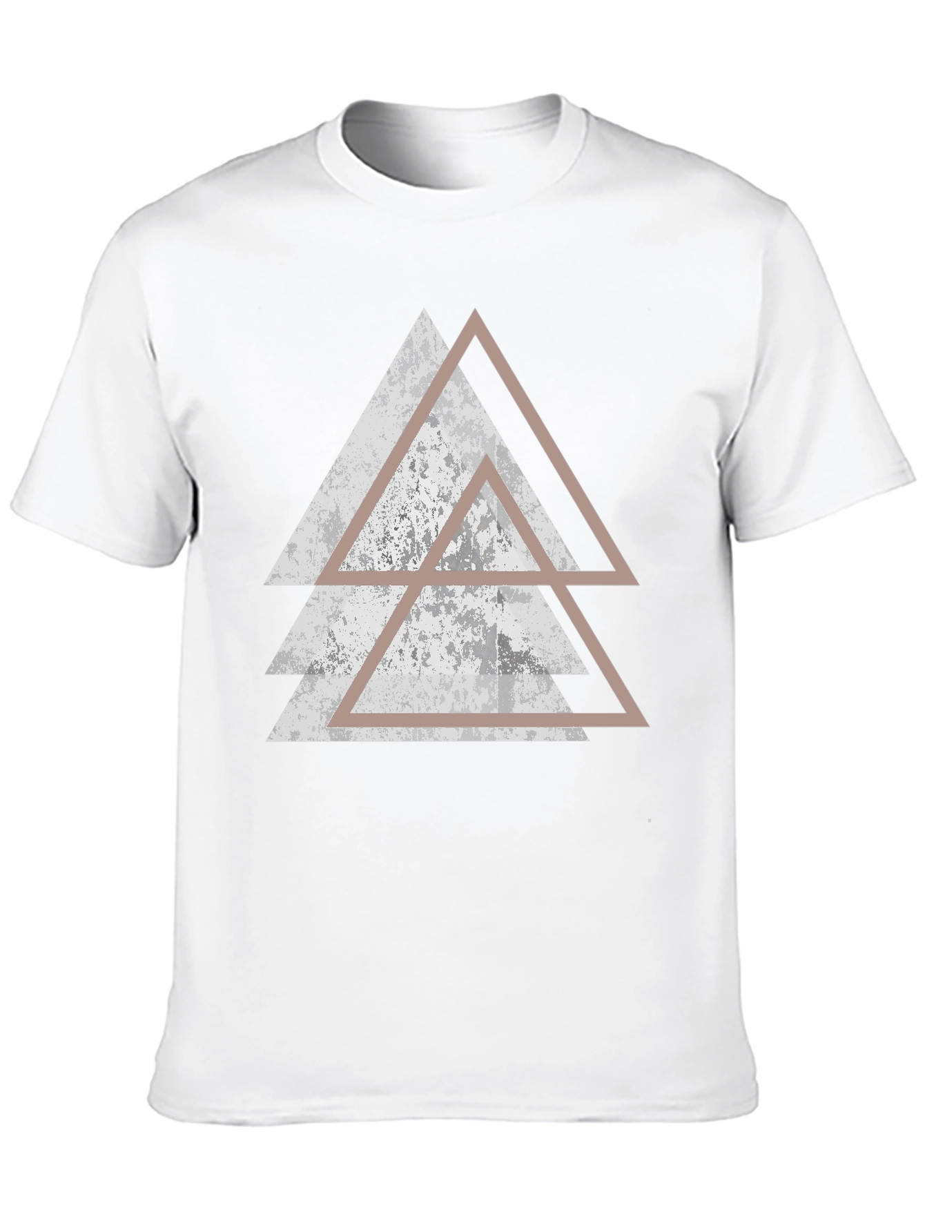 Geometric Triangle Graphic Black T-Shirt