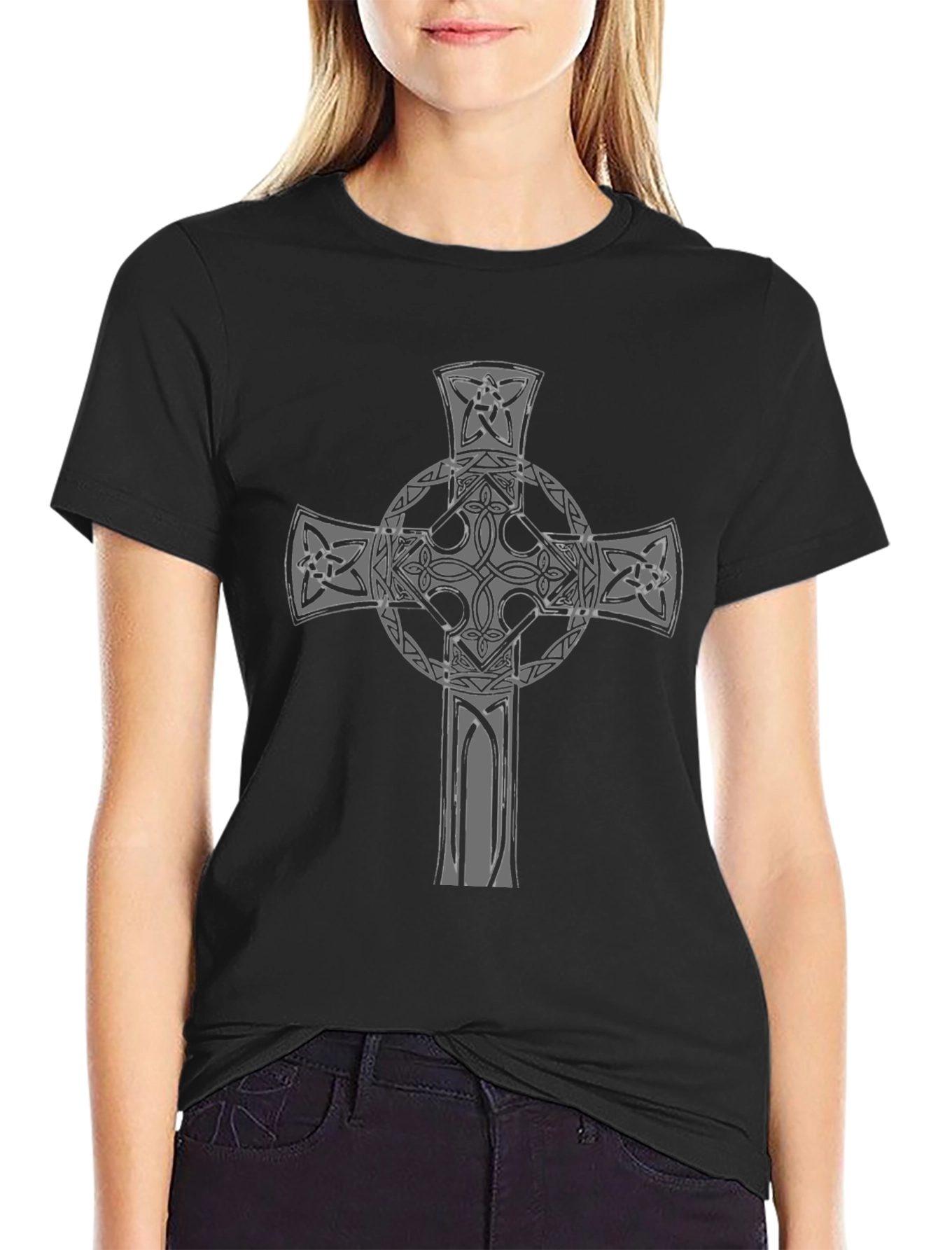 Celtic Cross Graphic Tee - Black T-Shirt