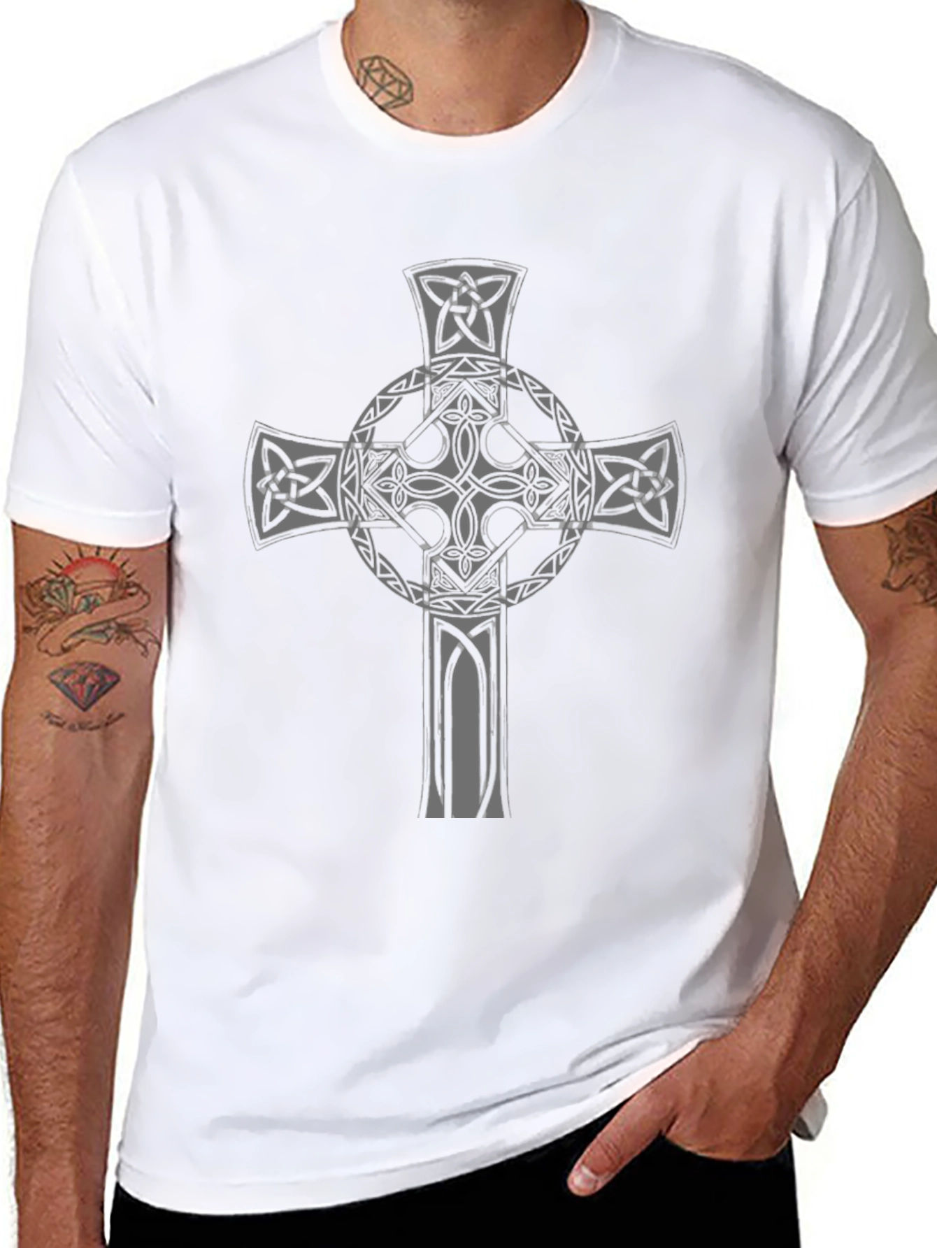 Celtic Cross Graphic Tee - Black T-Shirt