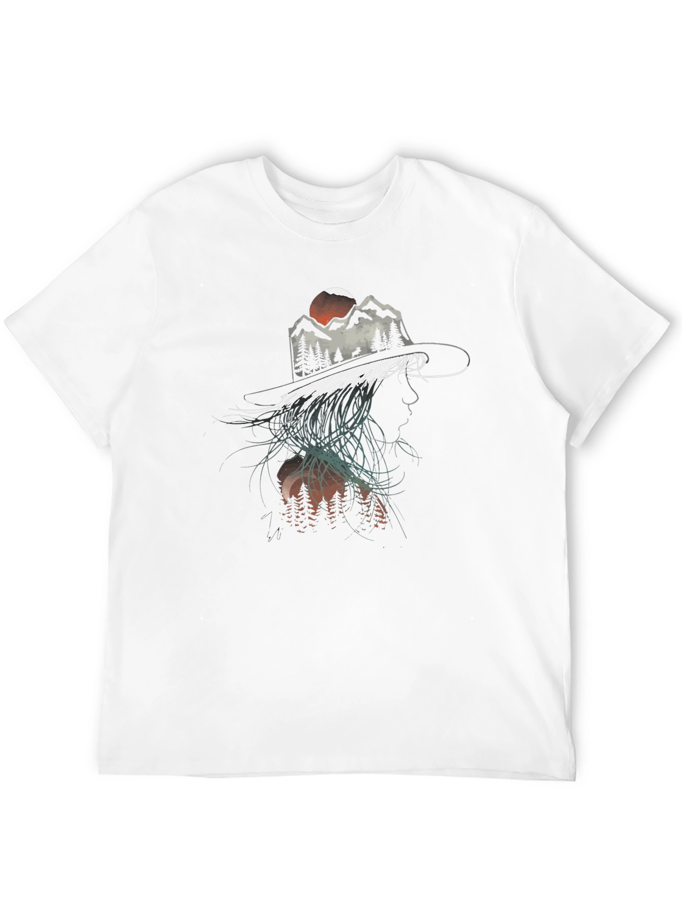 Mountain Silhouette Graphic Tee - Unisex Black T-Shirt