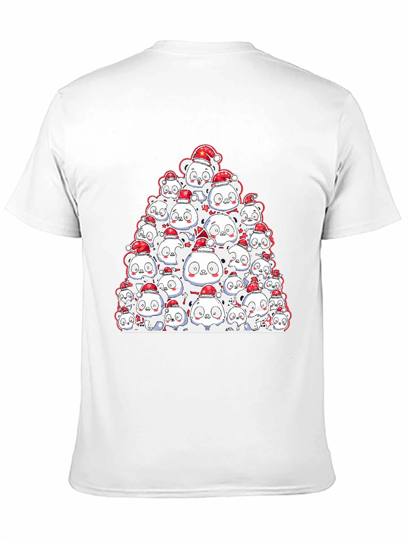 Festive Panda Pile-Up T-Shirt