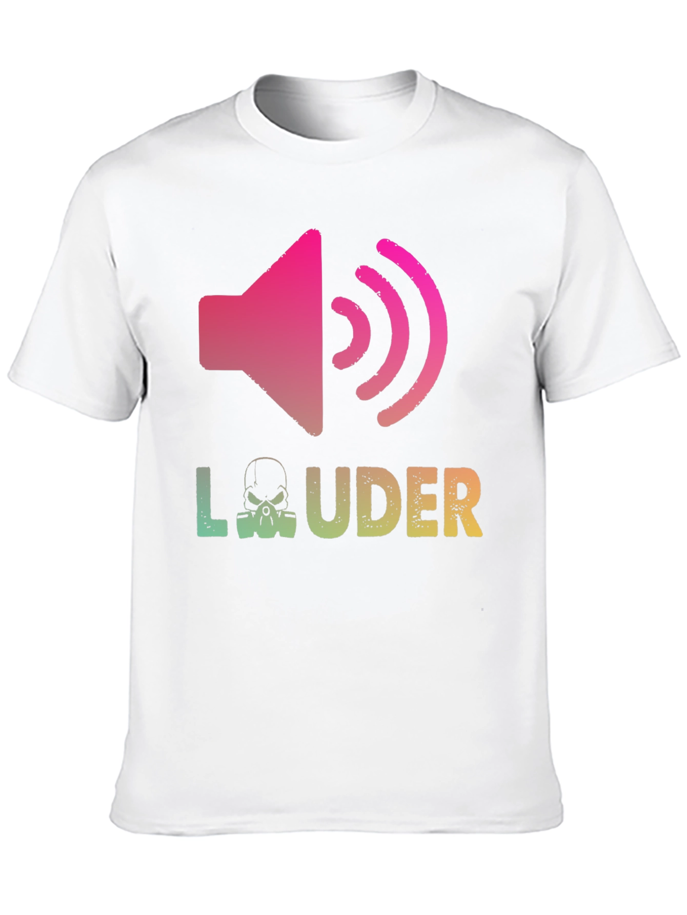 Louder Graphic Tee - Skull Sound Wave Design