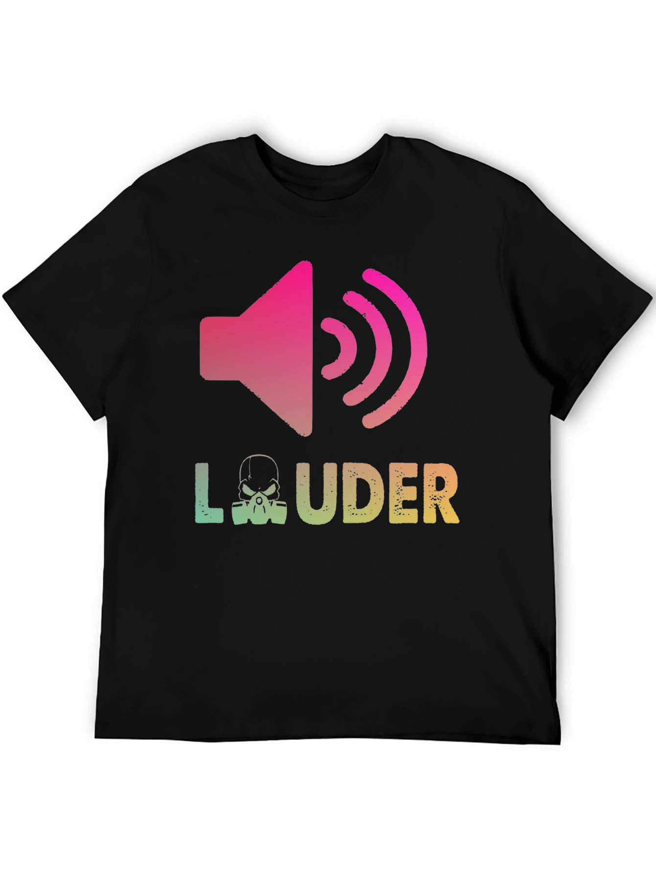 Louder Graphic Tee - Skull Sound Wave Design