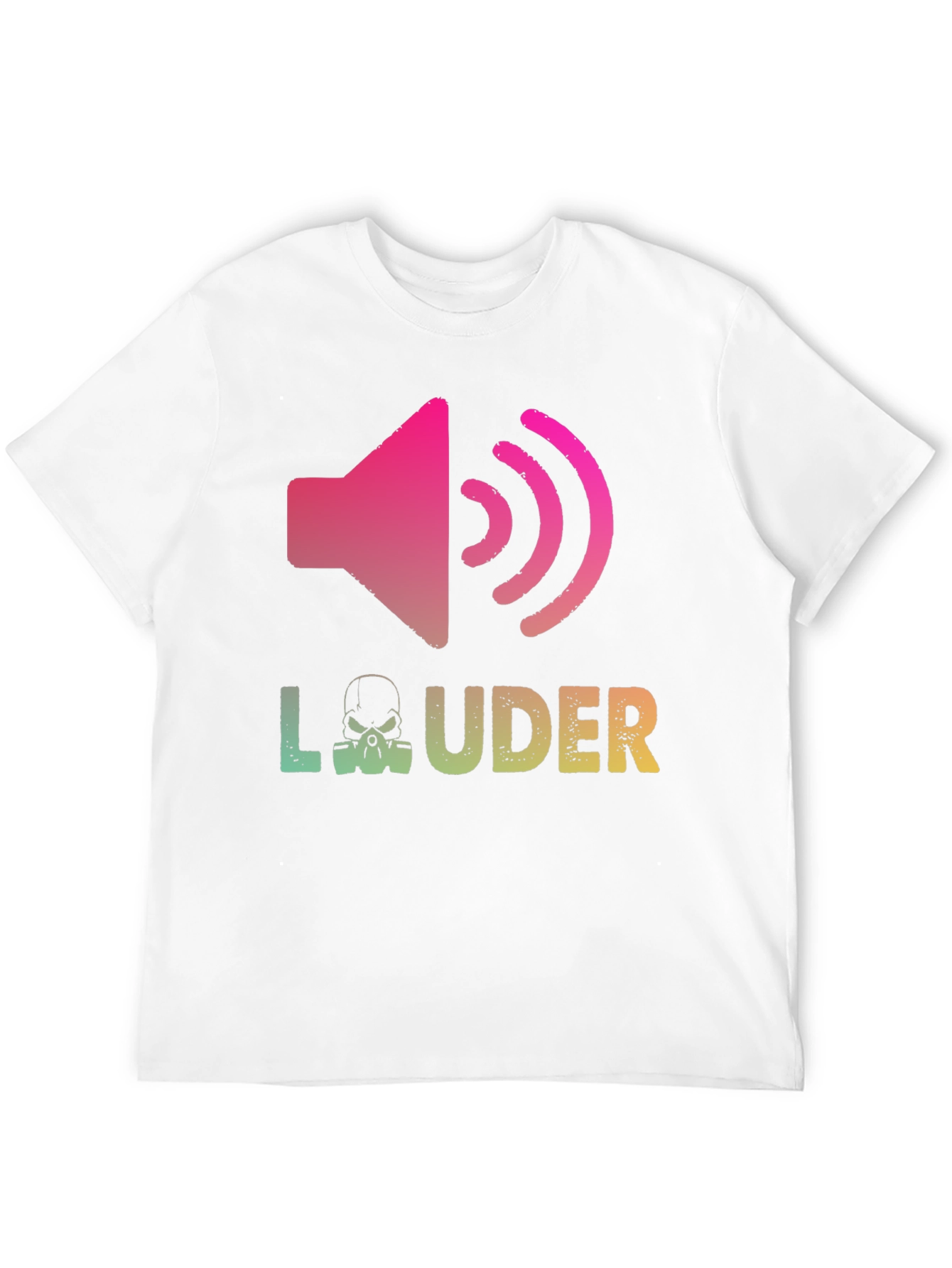 Louder Graphic Tee - Skull Sound Wave Design