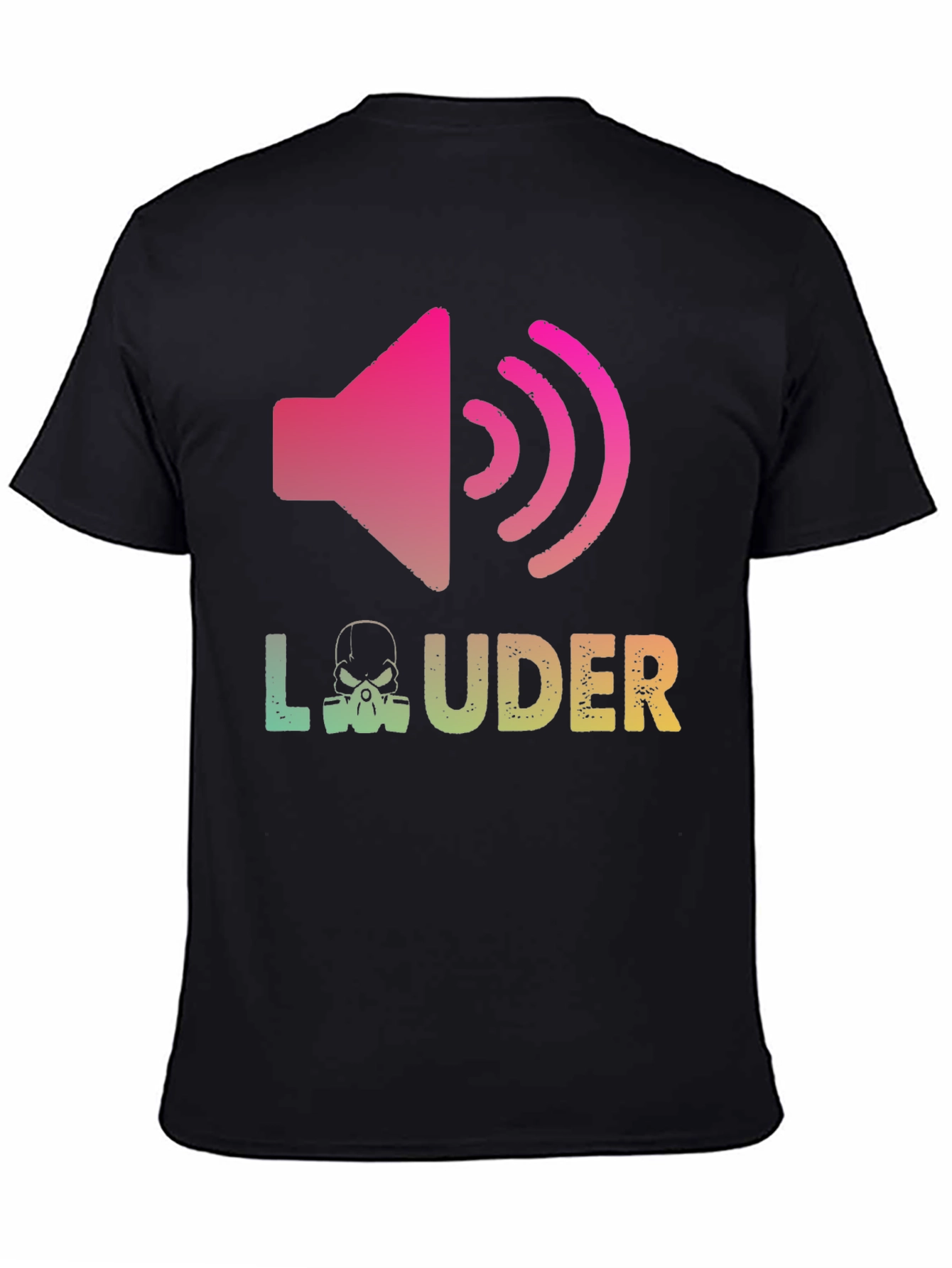 Louder Graphic Tee - Skull Sound Wave Design