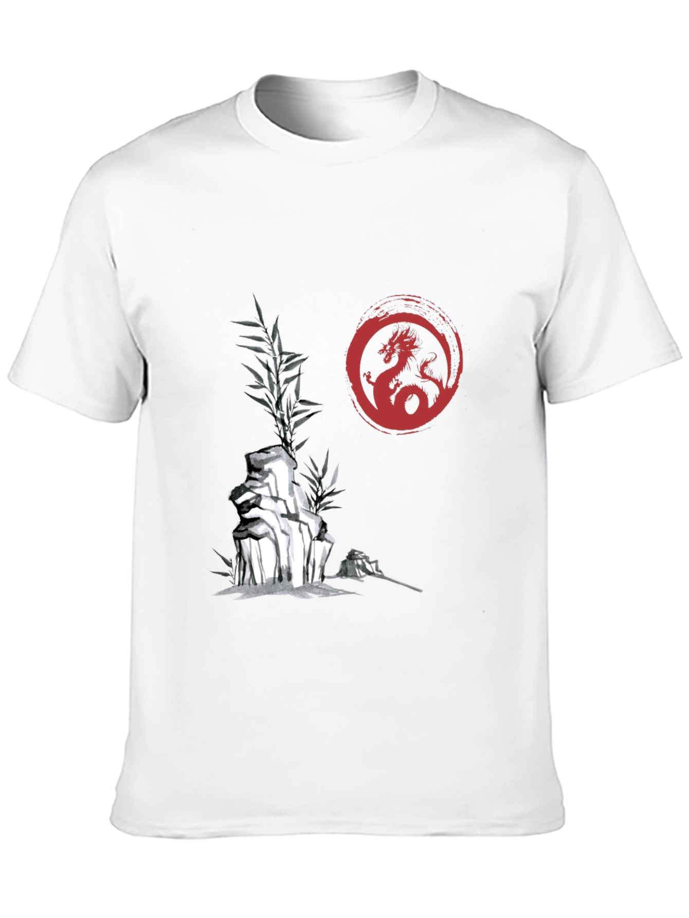 Dragon Circle Graphic Print Tee
