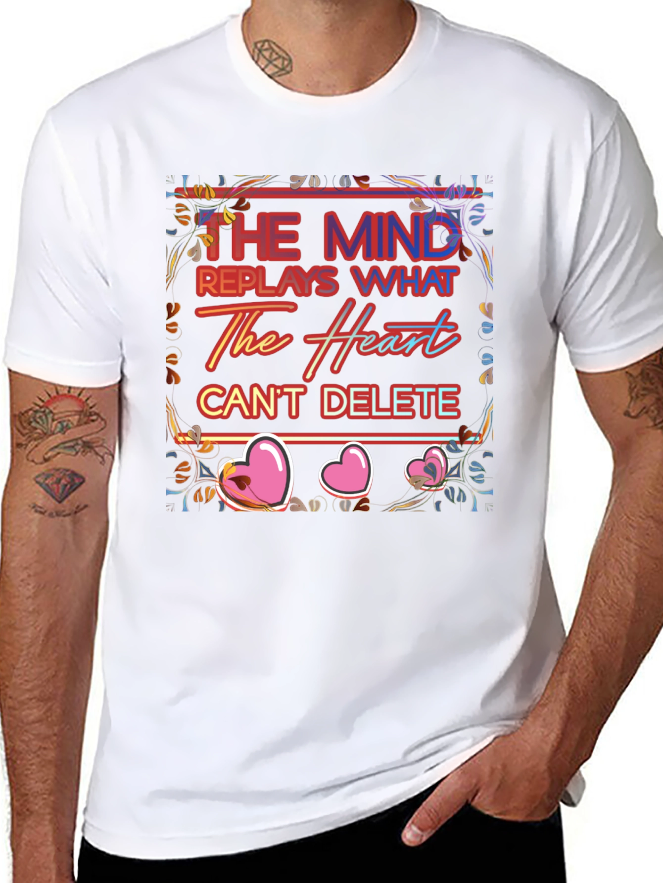 Mind & Heart Graphic Tee - Emotional Expression Shirt